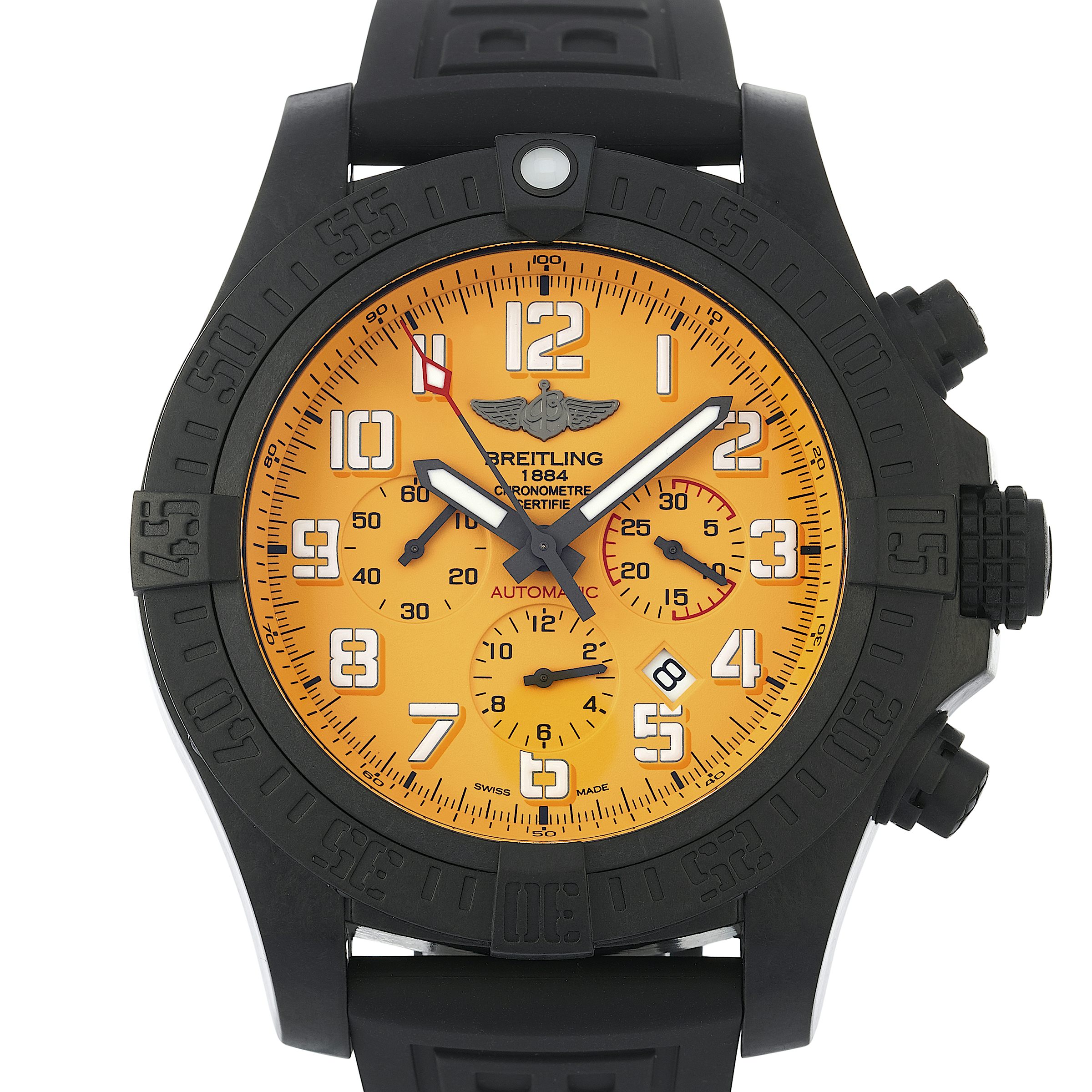 Yellow Breitling 50mm Watch Breitling Avenger XB0170E41I1S1 In