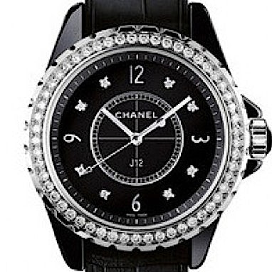 Chanel J12 Black Gem-Set - H4189
