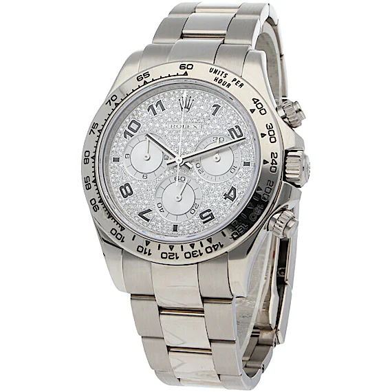 Rolex Daytona white gold pave dial 116509 Rolex Daytona white gold pave dial 116509