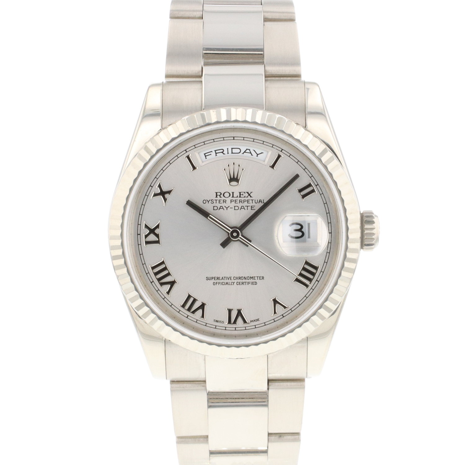 Acheter montres Rolex Day Date en or blanc 100 origine CHRONEXT