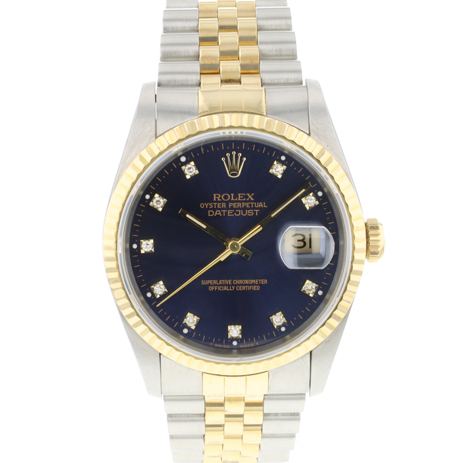 Rolex Datejust 16233 in Stainless Steel Gold | CHRONEXT