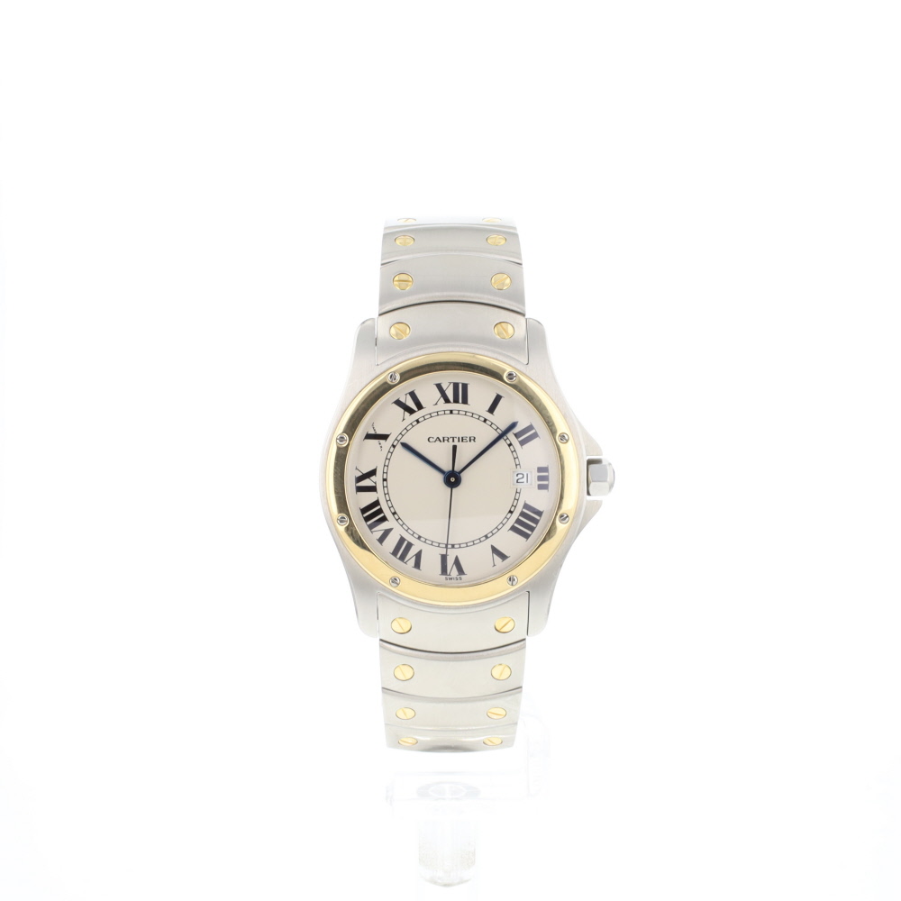 Cartier Santos Galbee 1551 in Stainless Steel Gold CHRONEXT