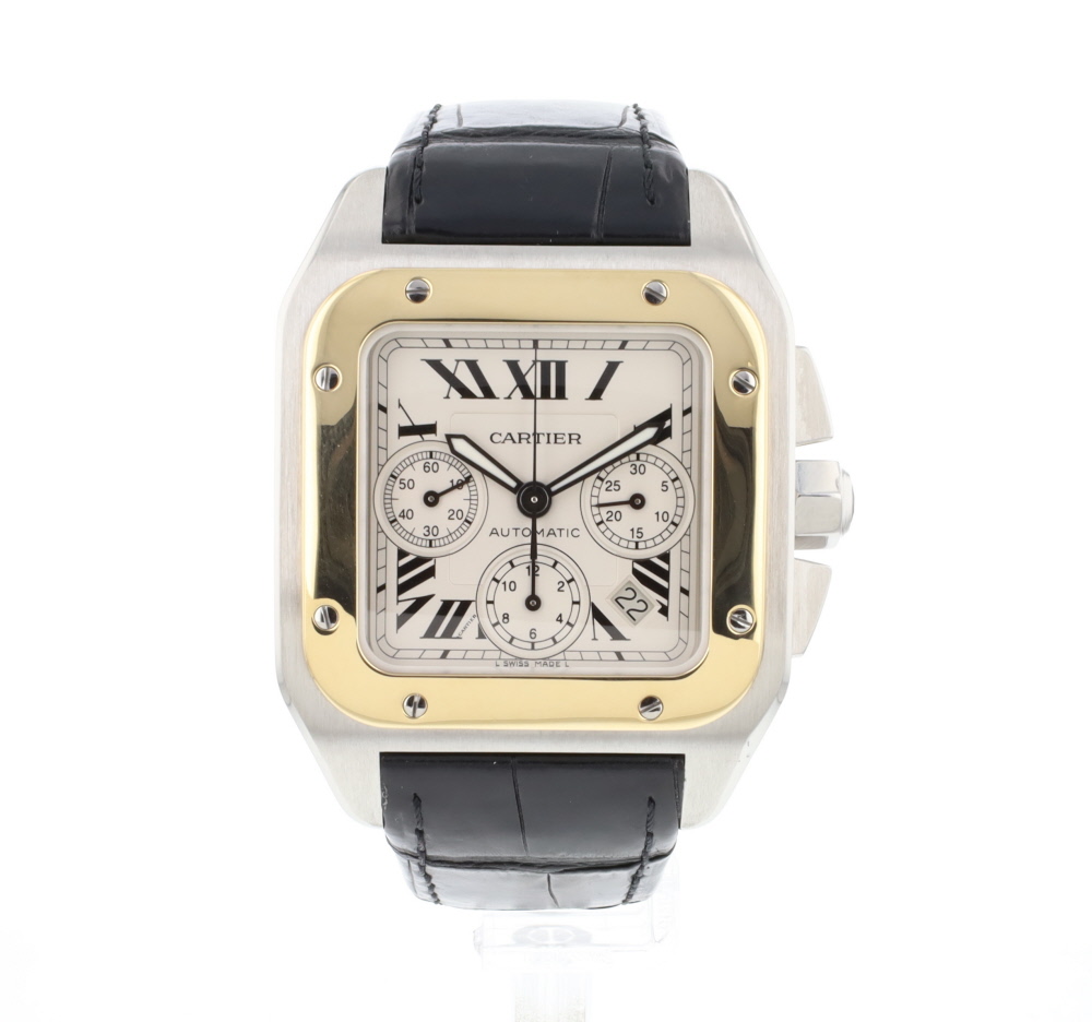 Cartier Santos 2740 in Stainless Steel Gold CHRONEXT