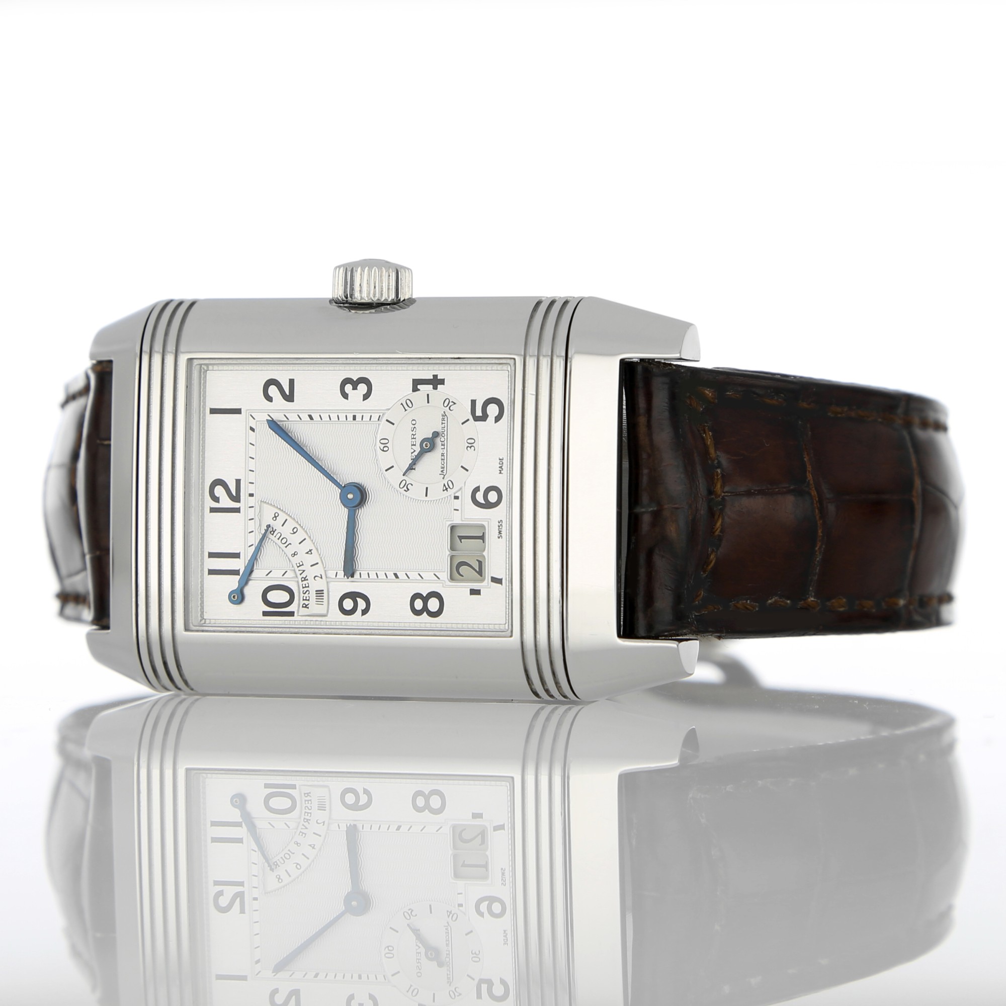 Jaeger Le Coultre Reverso Grande Date 240.8.15 en Acier inoxydable