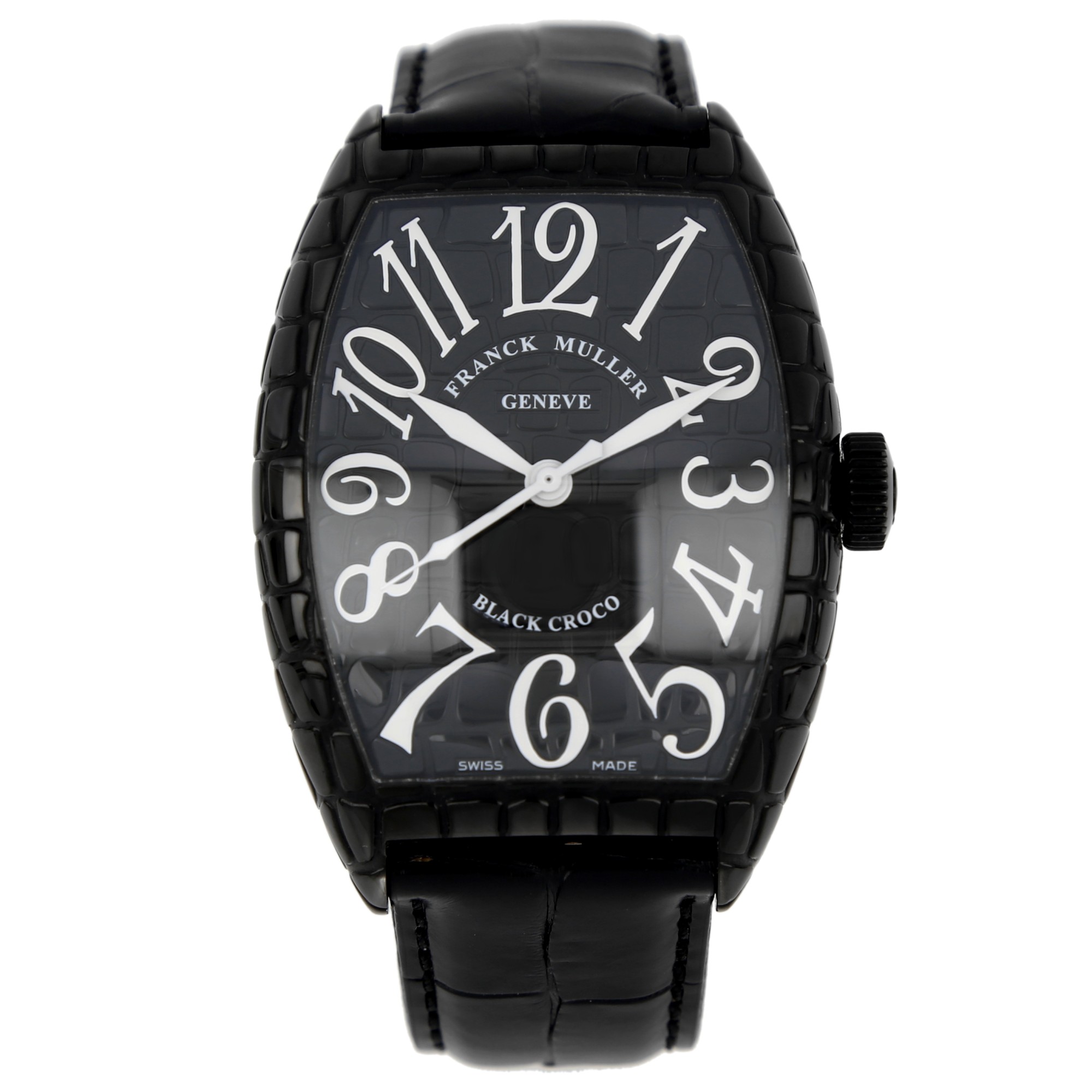 Franck Muller Curvex Black Croco