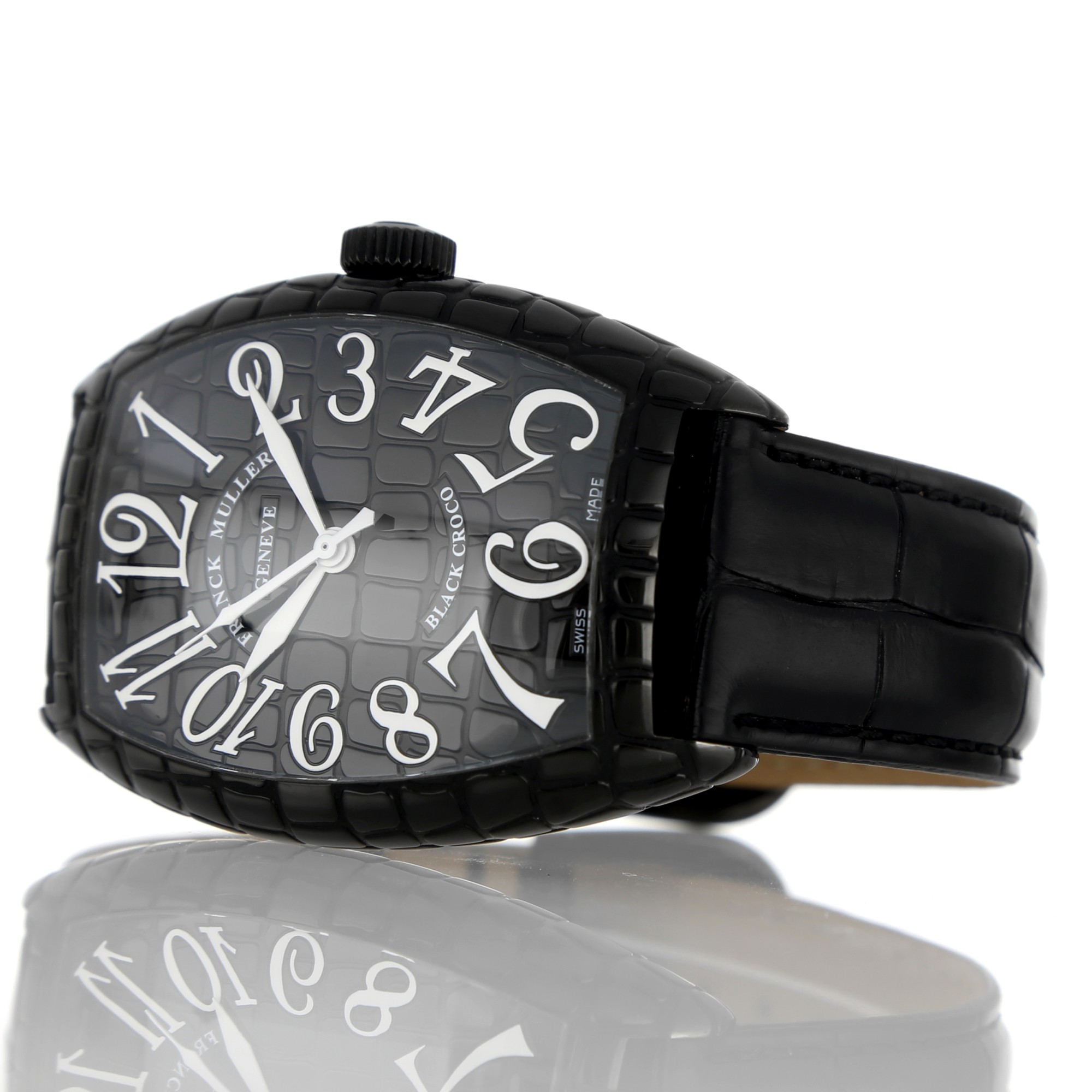 Franck Muller Curvex Black Croco