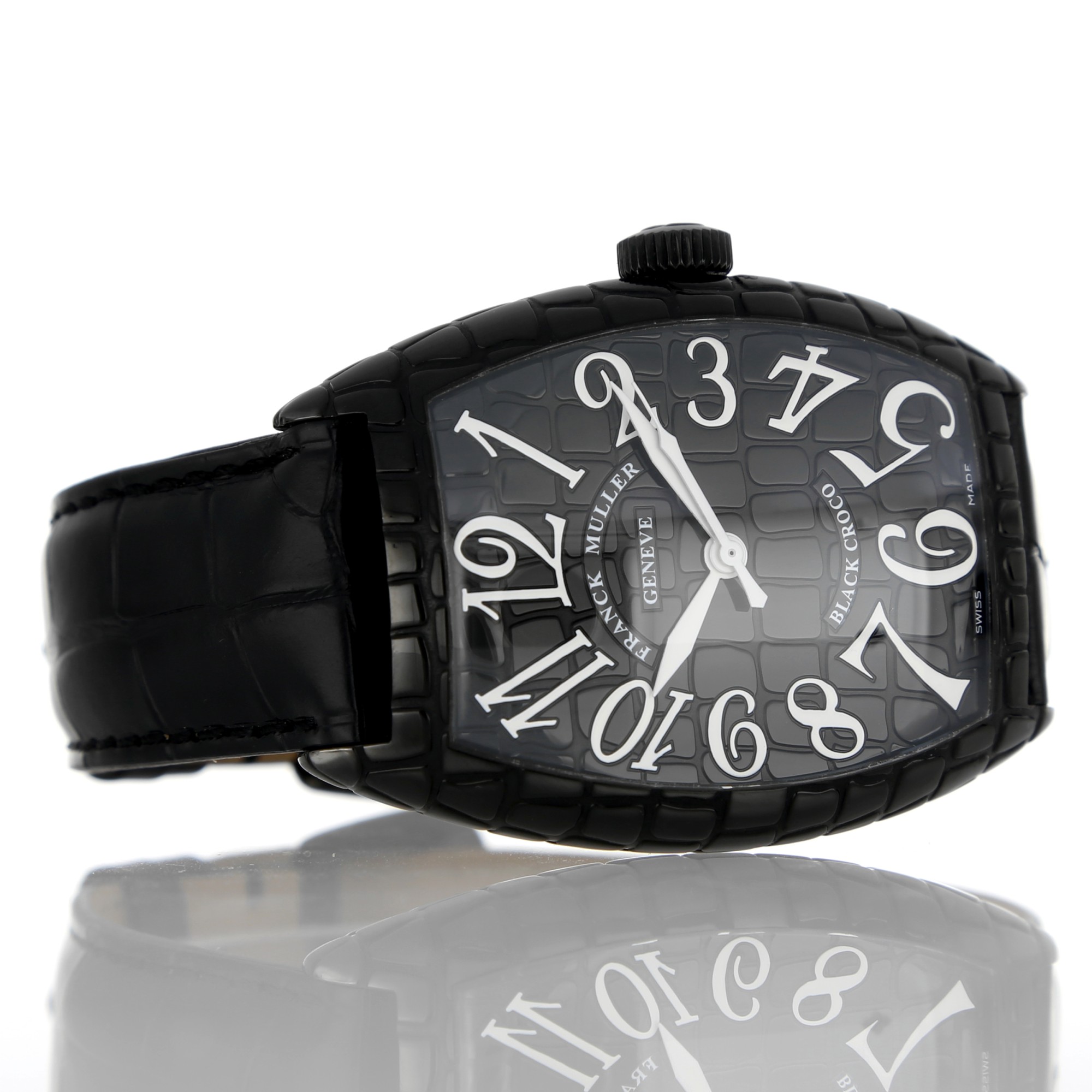 Franck Muller Curvex Black Croco