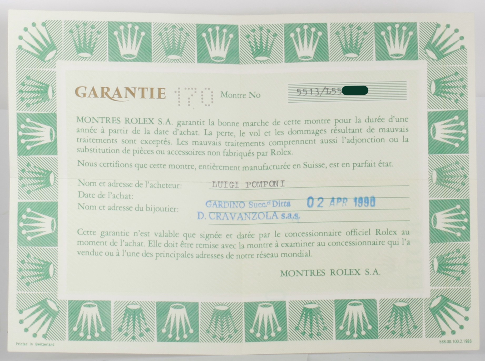 Rolex Submariner 5513