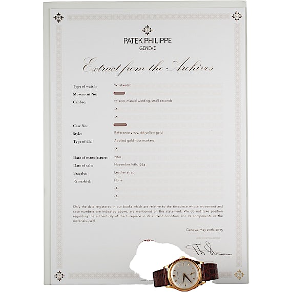 Patek Philippe Calatrava 2509 Patek Philippe Calatrava 2509