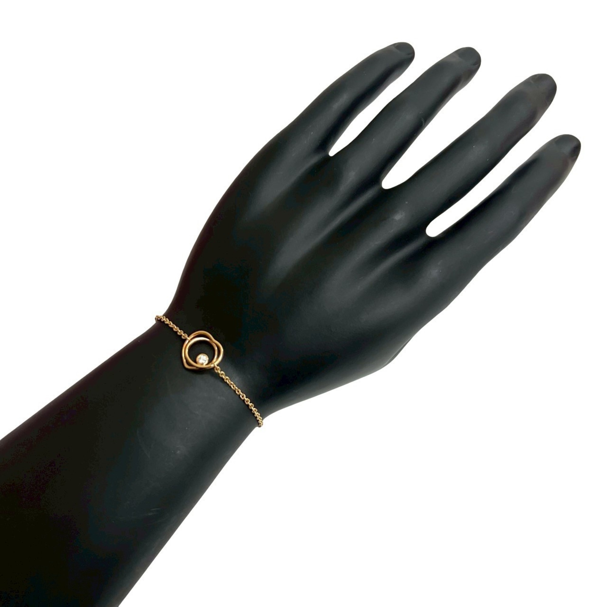 Hermès Vertige Cool 18K Pink Gold Diamond Chain Brac RN0000012