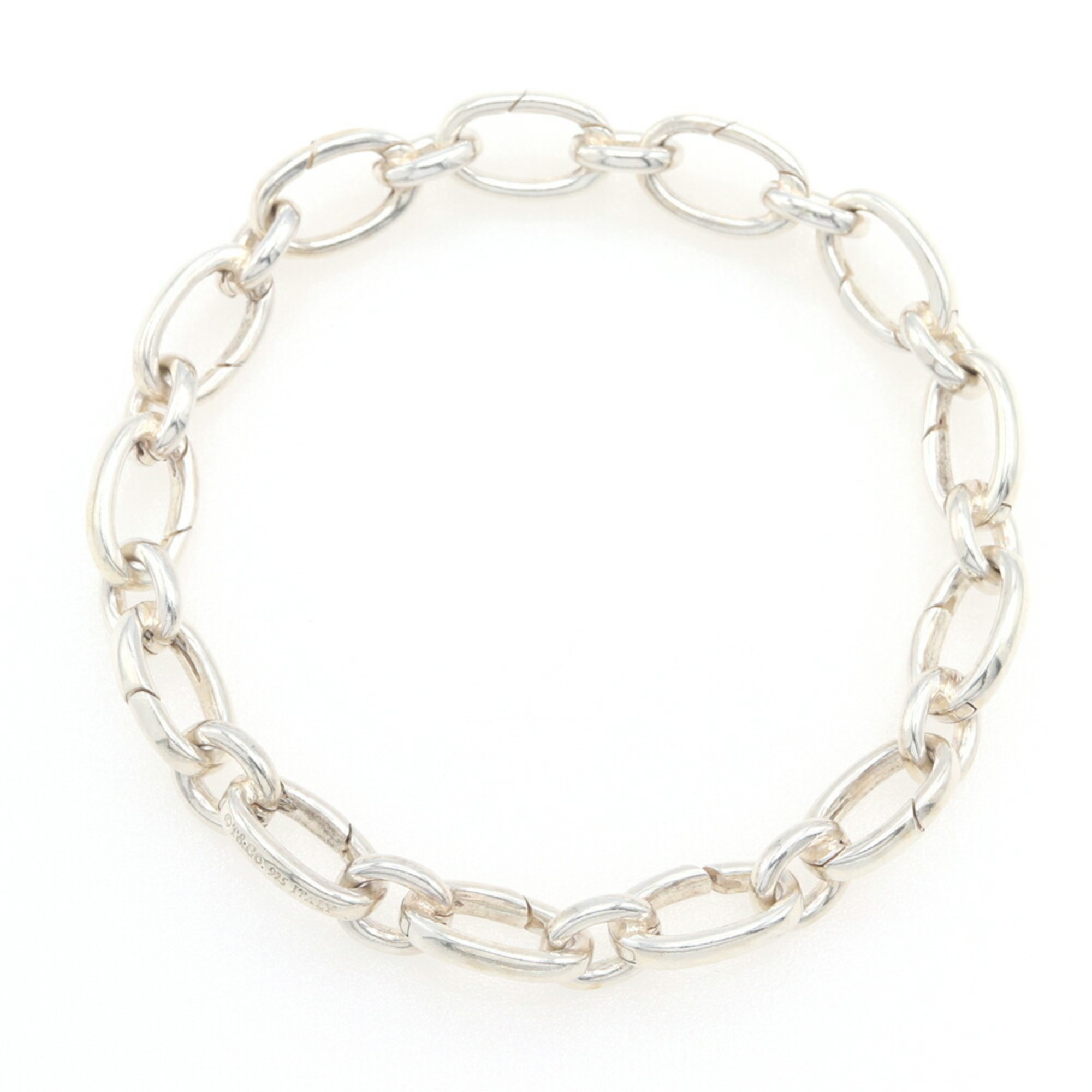 Tiffany clasp link SV sterling silver 925 chain bangl RN0000029