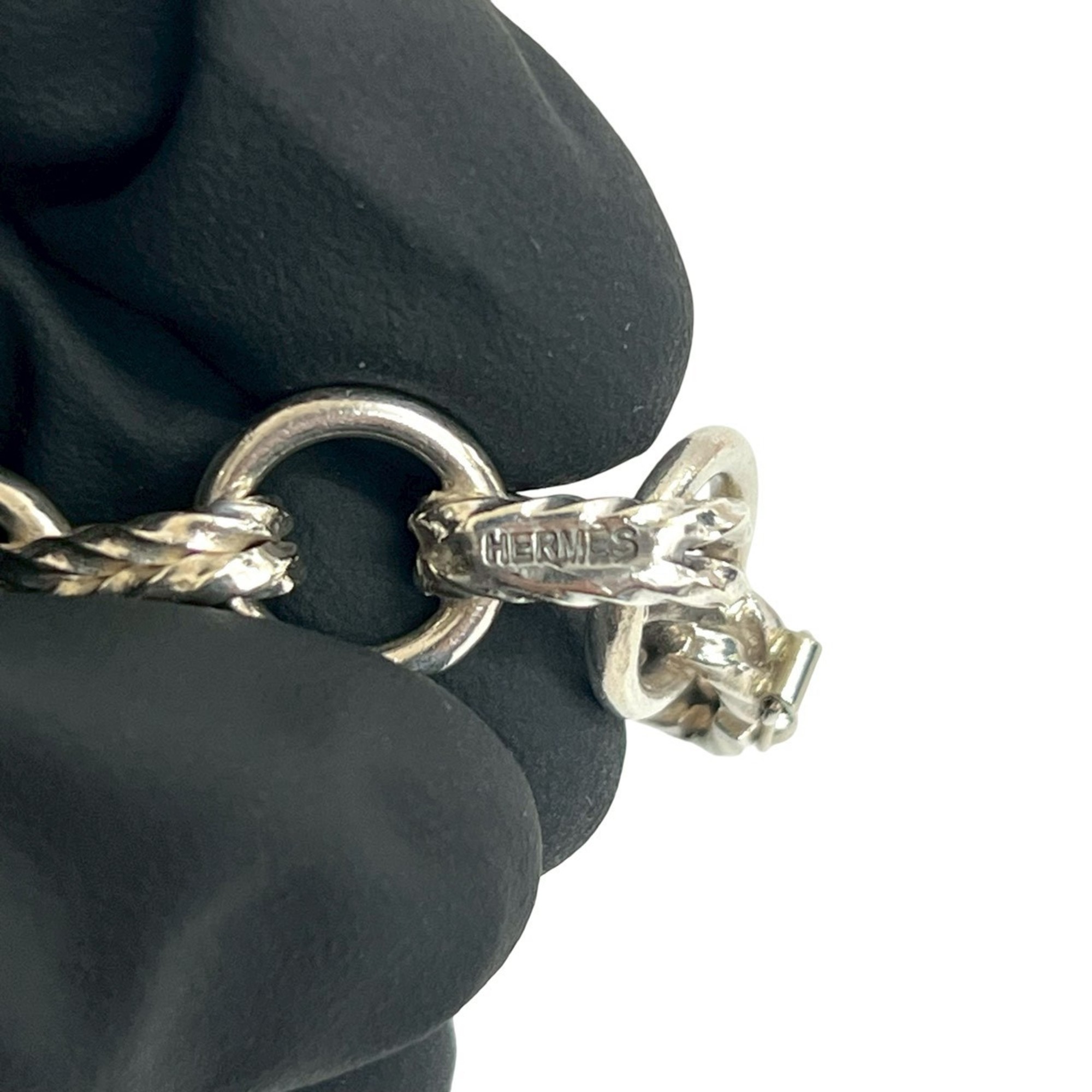 Hermès 60s Silver 800 Chain Bracelet/Bangle RN0000064