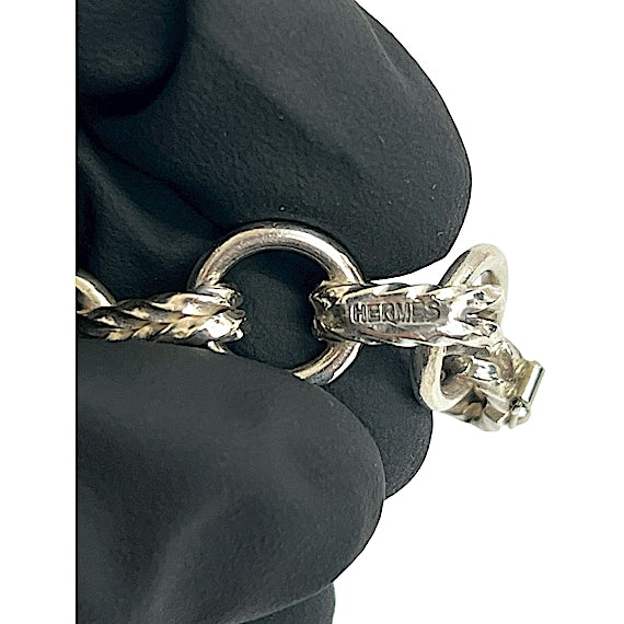 Hermès 60s Silver 800 Chain Bracelet/Bangle RN0000064 Hermès 60s Silver 800 Chain Bracelet/Bangle RN0000064