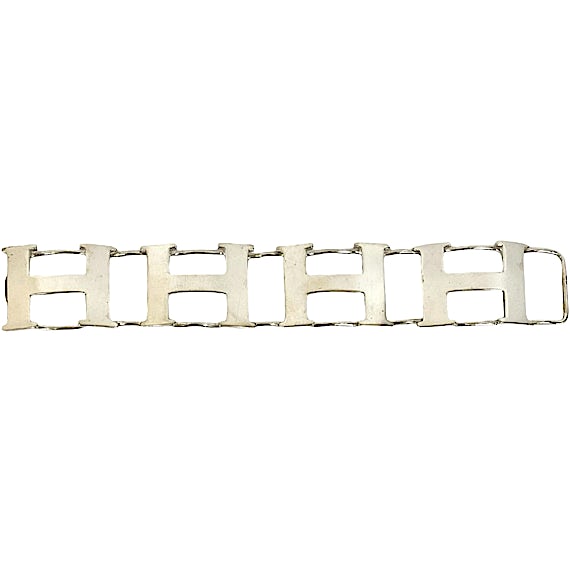 Hermès HERMES H logo silver 800 bracelet/bangle RN0000113 Hermès HERMES H logo silver 800 bracelet/bangle RN0000113