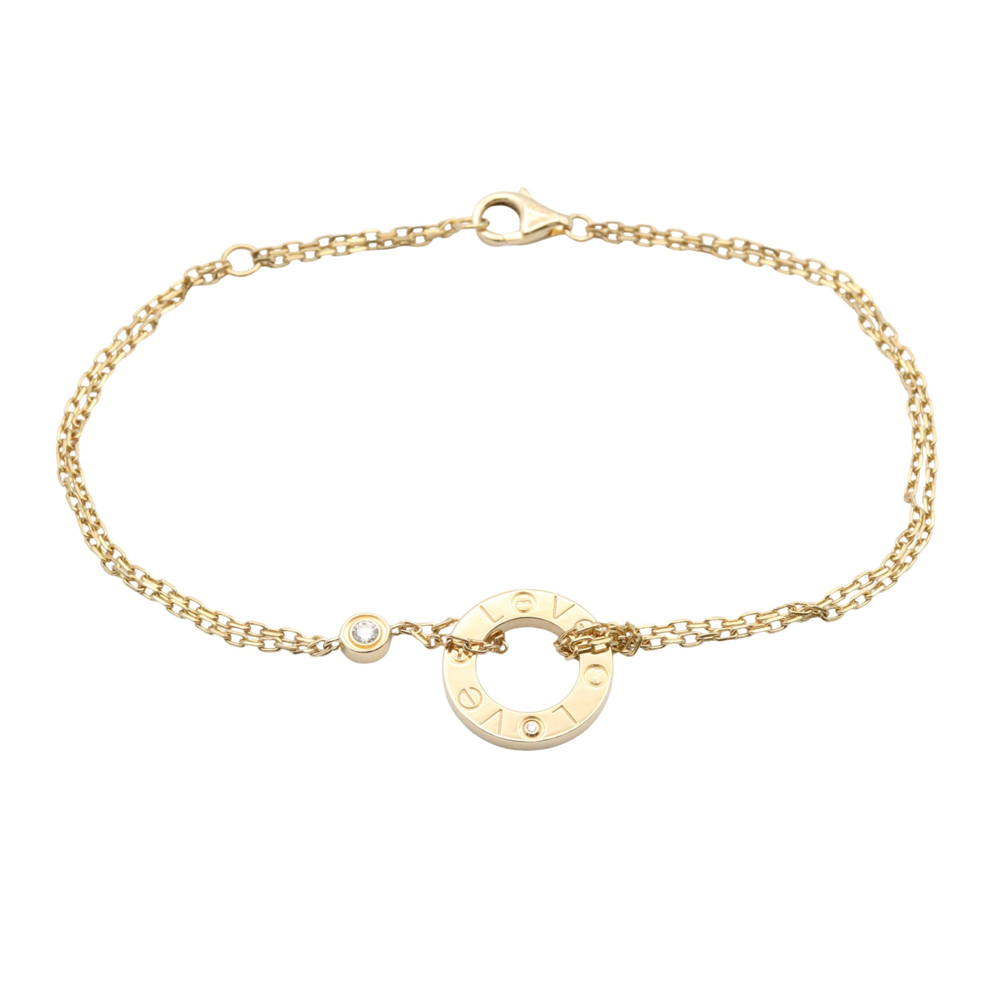 Cartier Love Circle Bracelet, 1PD, 18K Yellow Gold RN0000143