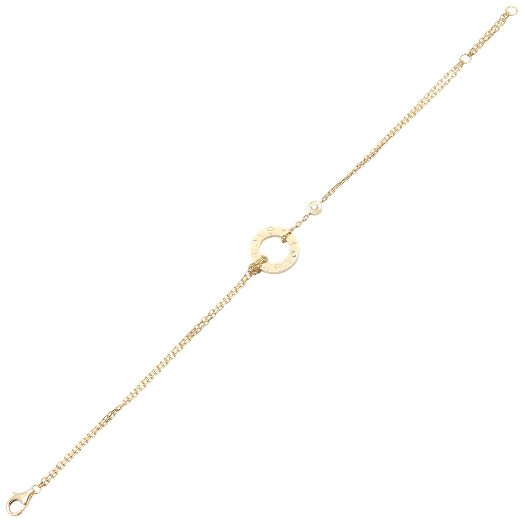 Cartier Love Circle Bracelet, 1PD, 18K Yellow Gold RN0000143