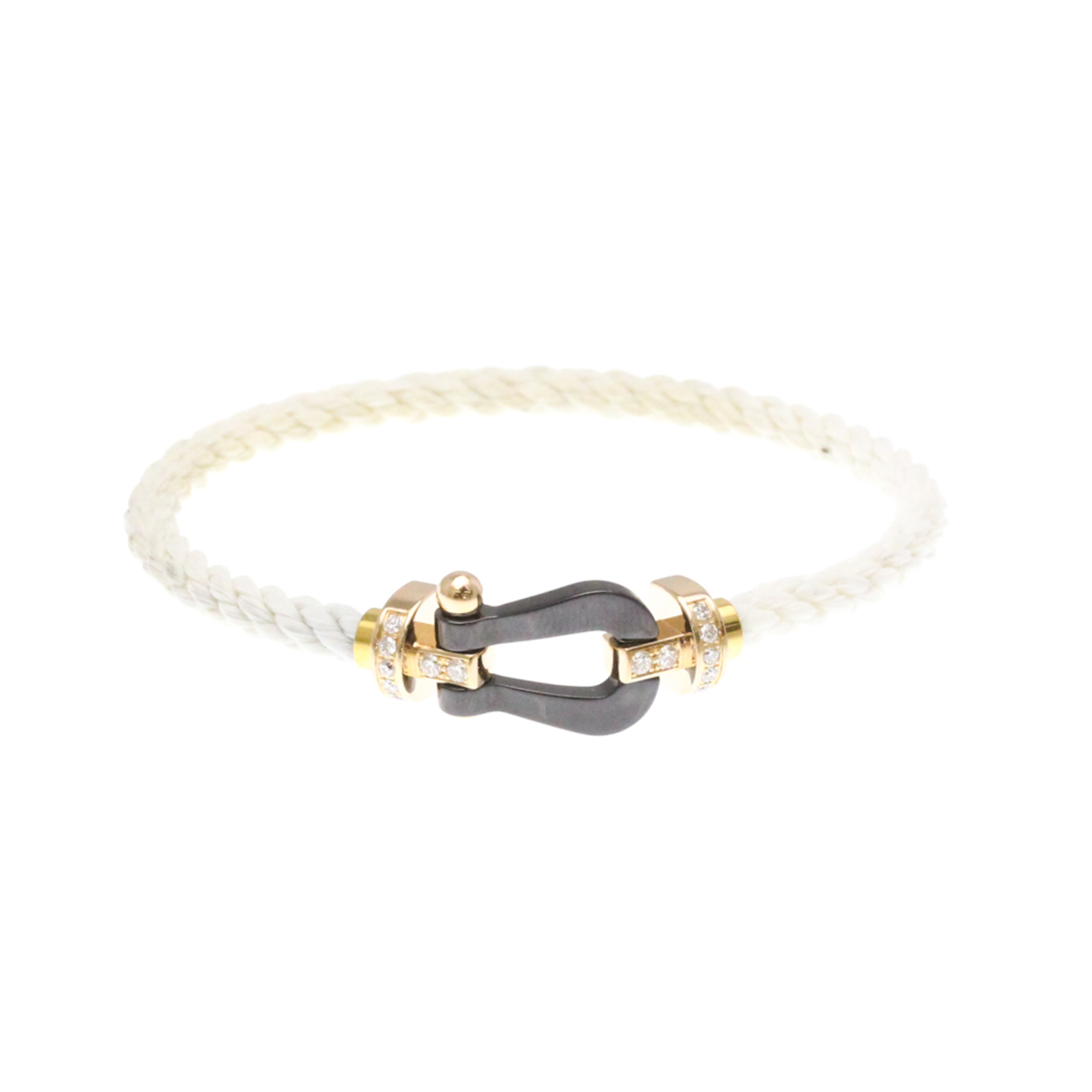 Fred Force 10 LM Large Size Half Diamond Pink Gold RN0000152