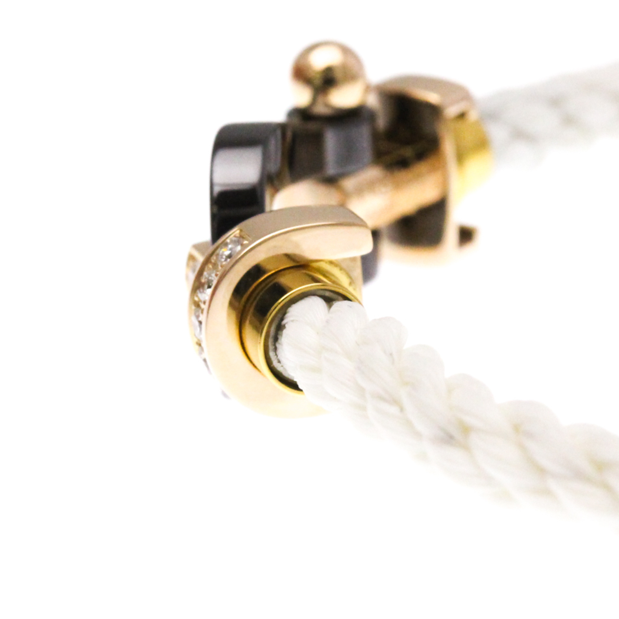 Fred Force 10 LM Large Size Half Diamond Pink Gold RN0000152