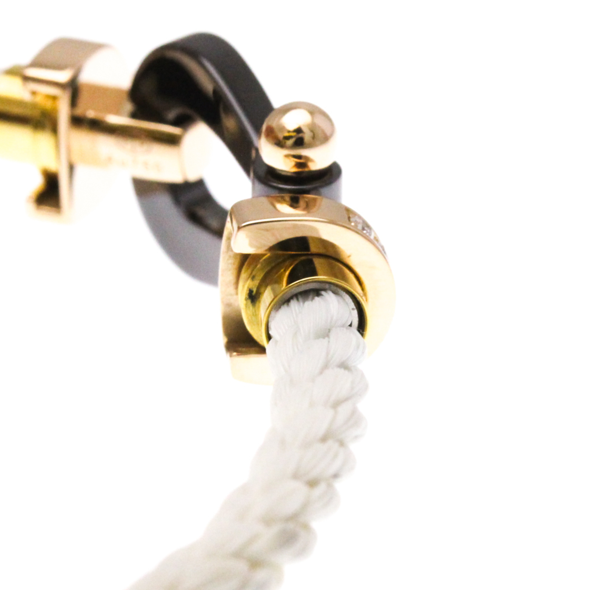 Fred Force 10 LM Large Size Half Diamond Pink Gold RN0000152