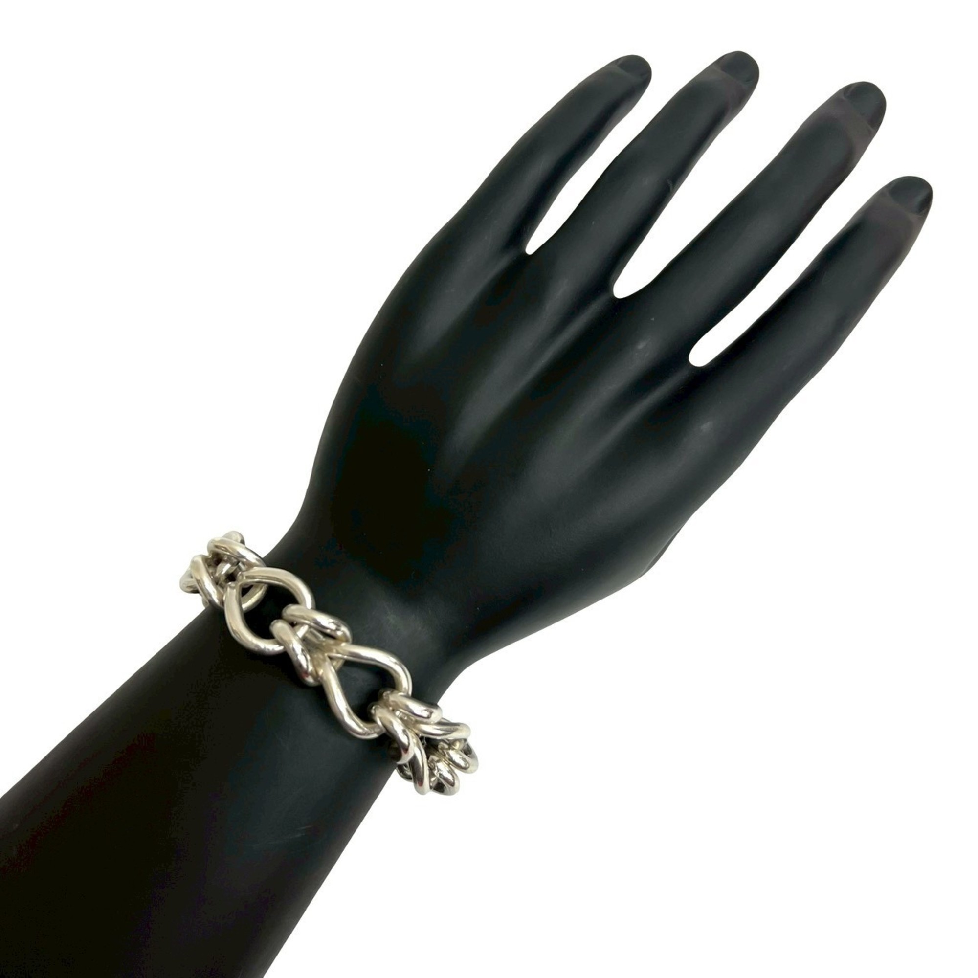 Hermès 925 Sterling Silver Bracelet Chain Bangle RN0000184