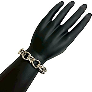 Hermès 925 Sterling Silver Bracelet Chain Bangle RN0000184 Hermès 925 Sterling Silver Bracelet Chain Bangle RN0000184