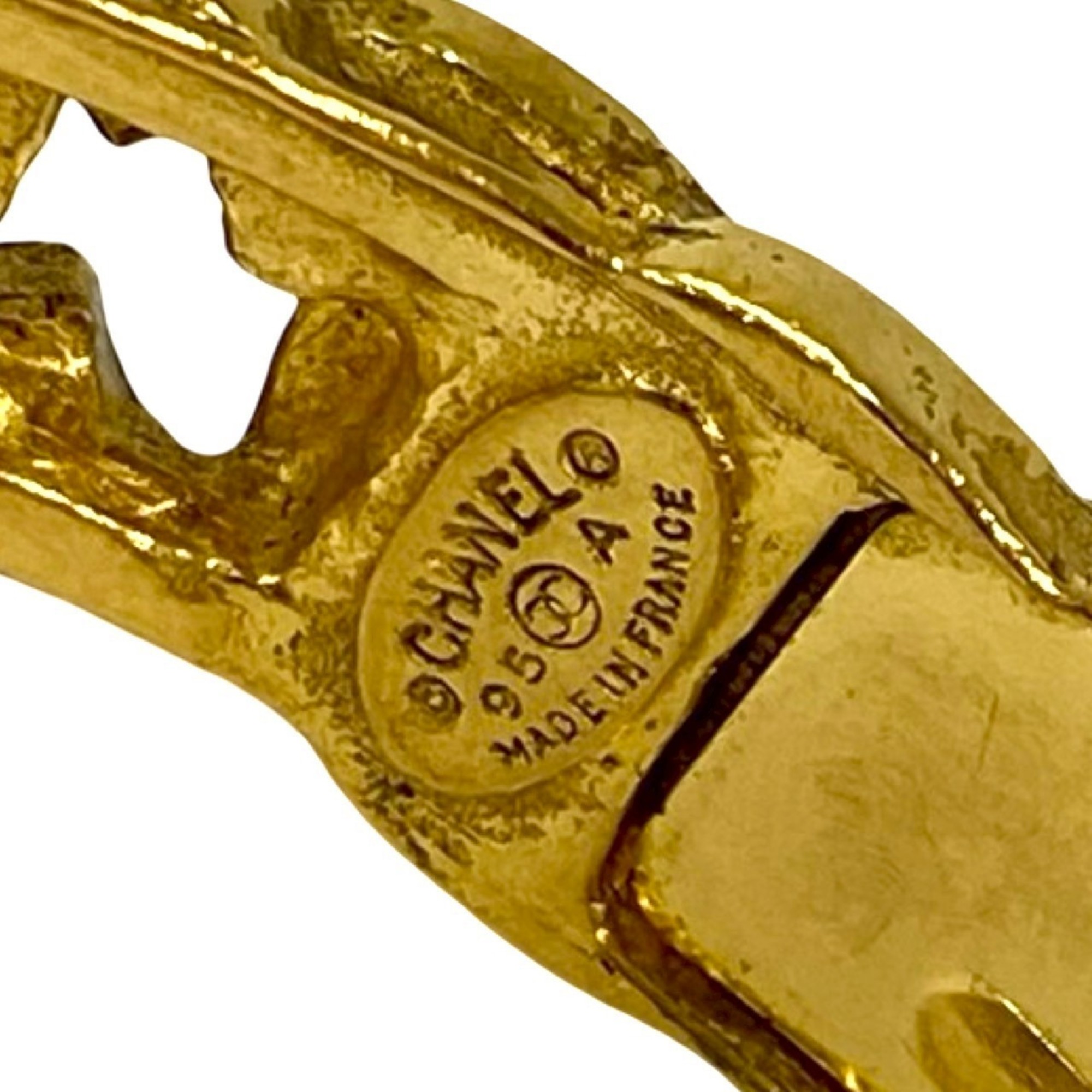 Chanel Coco Mark GP Bracelet Bangle Gold 614-7 RN0000268