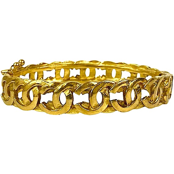 Chanel Coco Mark GP Bracelet Bangle Gold 614-7 RN0000268 Chanel Coco Mark GP Bracelet Bangle Gold 614-7 RN0000268