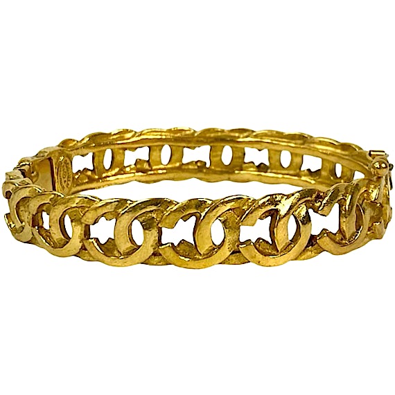 Chanel Coco Mark GP Bracelet Bangle Gold 614-7 RN0000268 Chanel Coco Mark GP Bracelet Bangle Gold 614-7 RN0000268