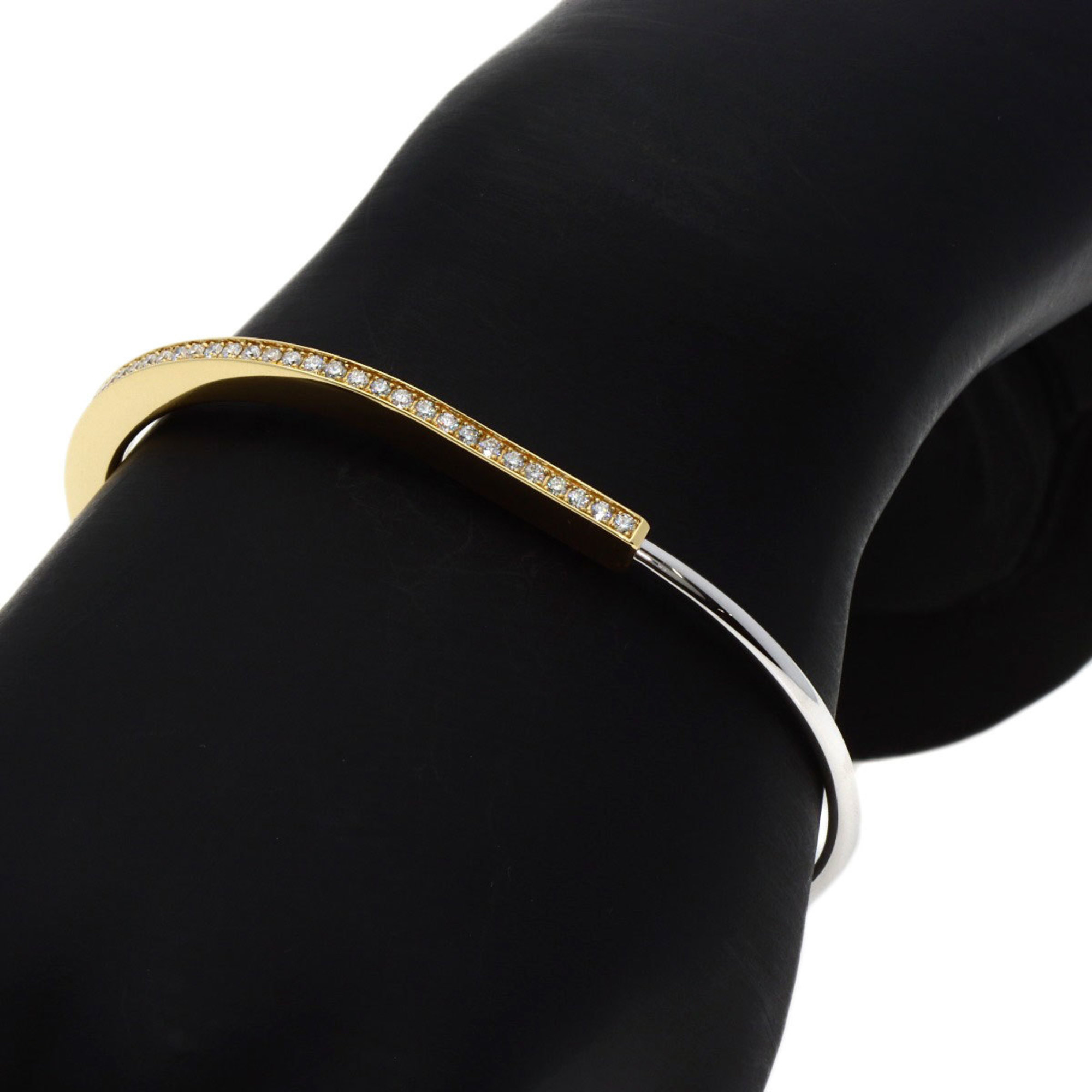 Tiffany Rock Narrow Bangle Large Diamond Bracelet RN0000270