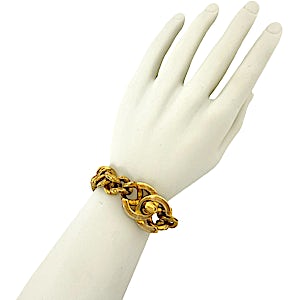 Chanel Vintage Coco Mark Chain Bracelet/Bangle RN0000291 Chanel Vintage Coco Mark Chain Bracelet/Bangle RN0000291