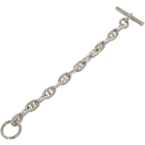 Hermès Chaine d'Ancre MM 15-link Sterling Silver Br RN0000298 Hermès Chaine d'Ancre MM 15-link Sterling Silver Br RN0000298