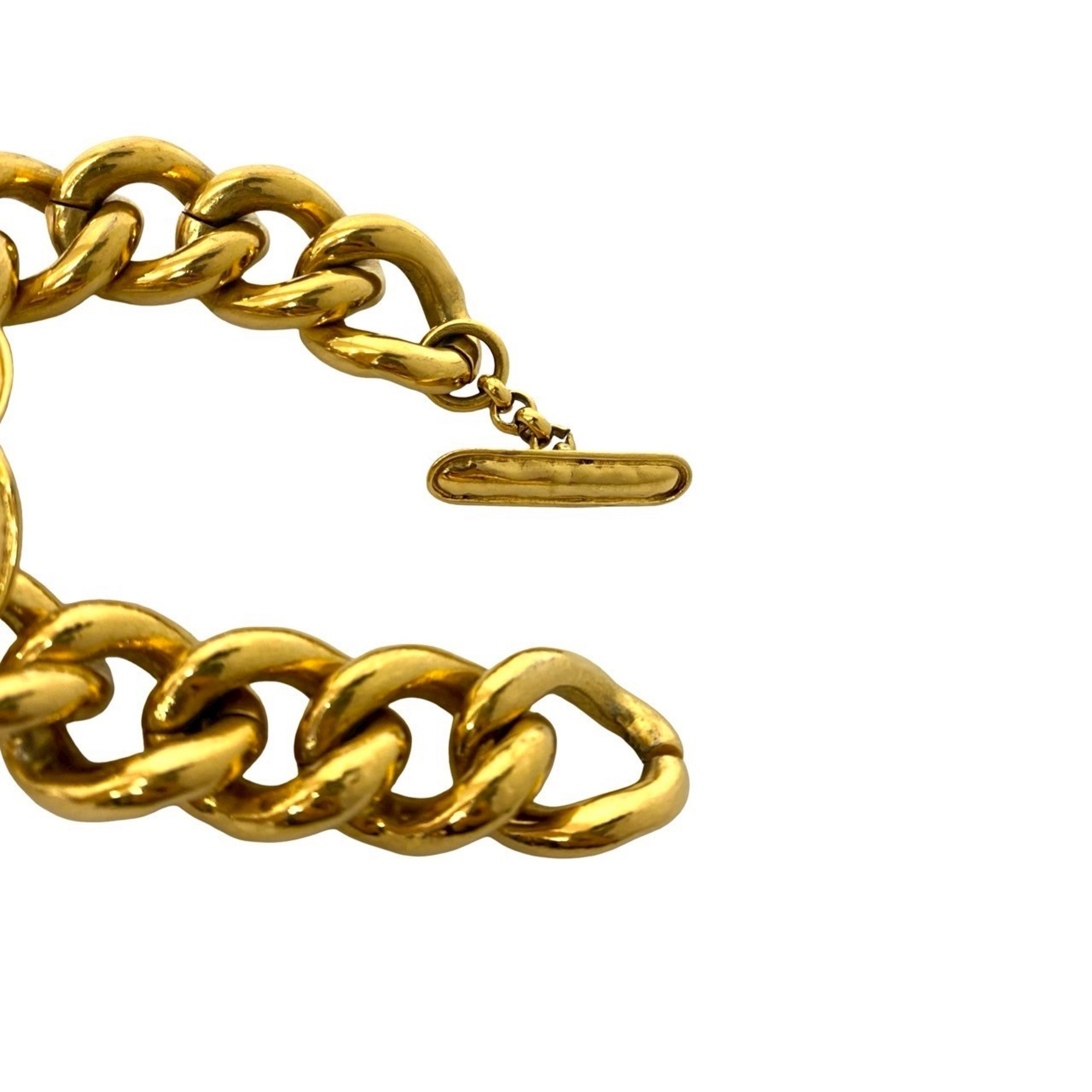 Chanel Coco Mark Motif GP Chain Bracelet Bangle RN0000314