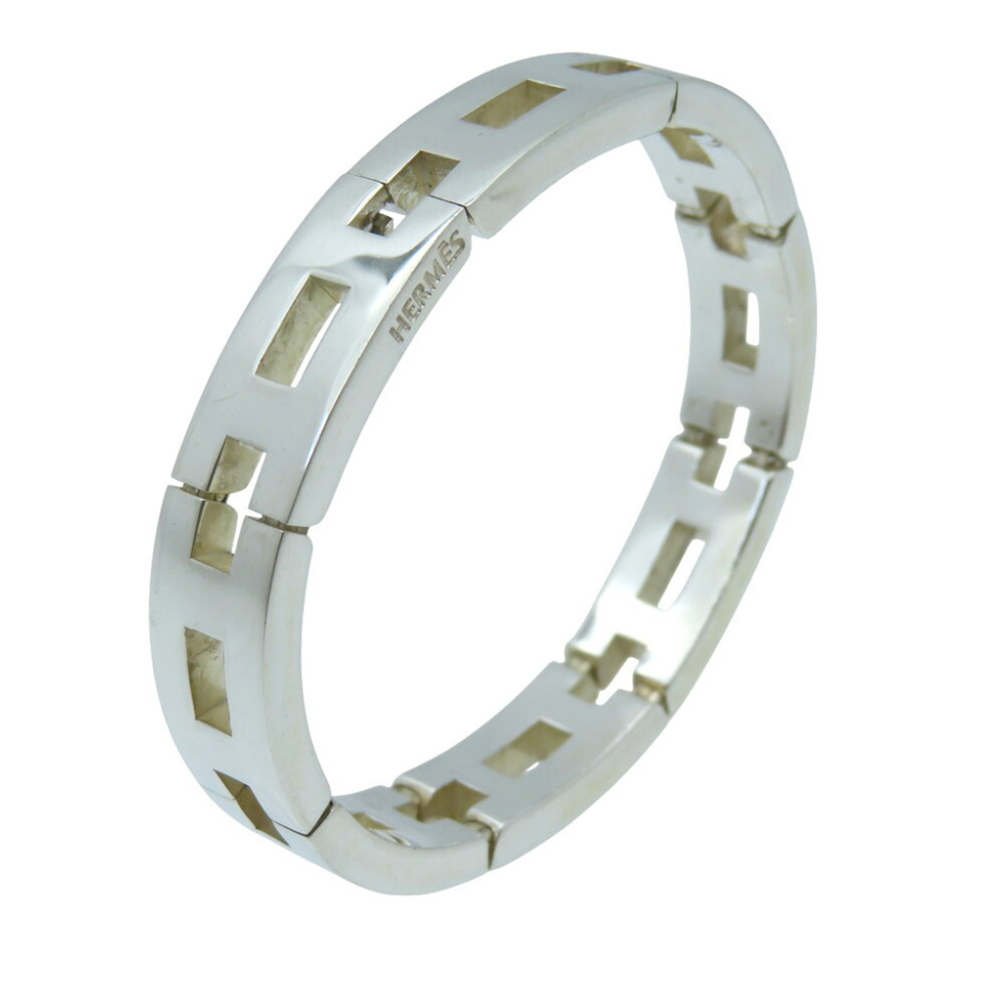 Hermès H motif silver 925 bracelet bangle 0912HERMES RN0000357