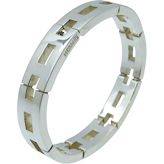 Hermès H motif silver 925 bracelet bangle 0912HERMES RN0000357 Hermès H motif silver 925 bracelet bangle 0912HERMES RN0000357