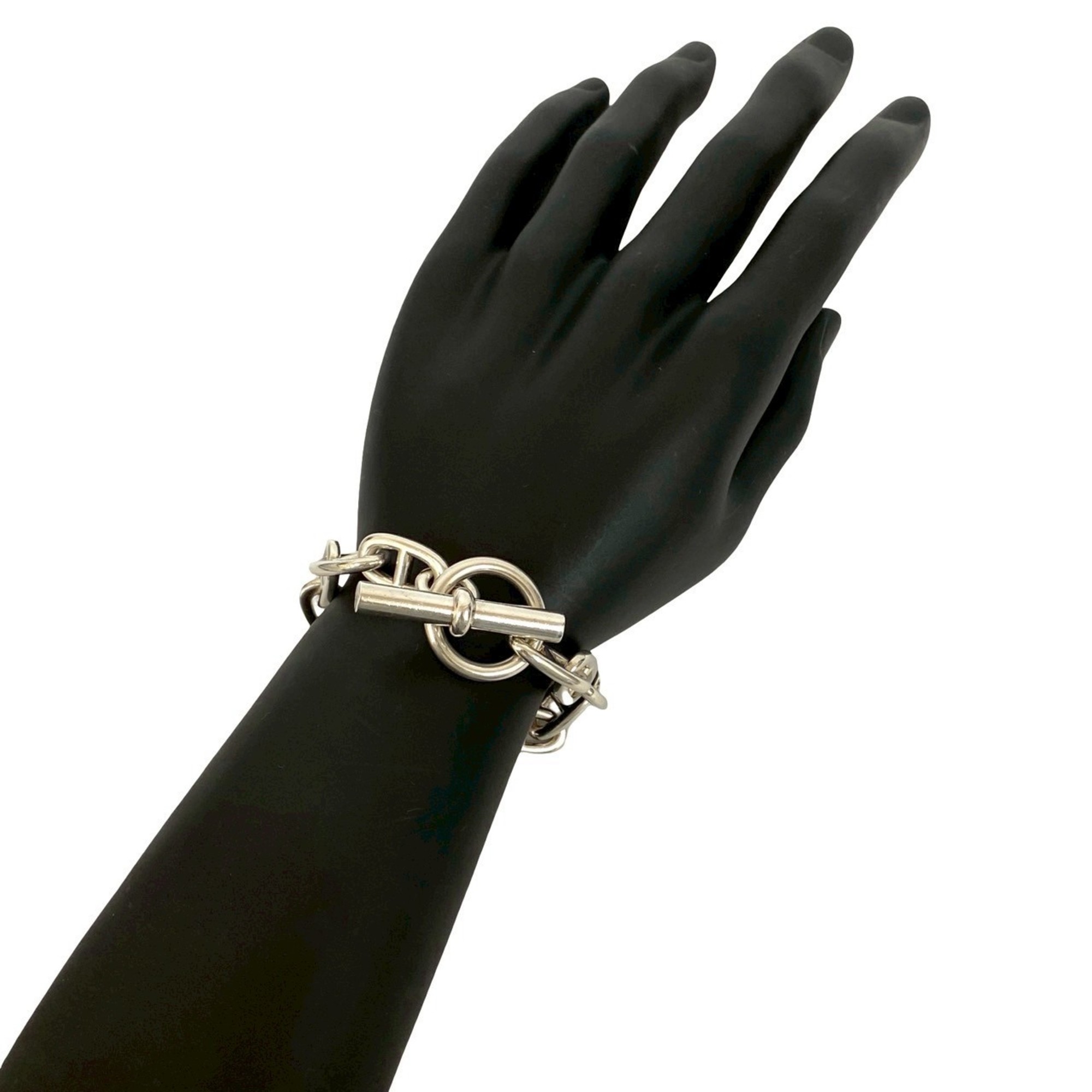 Hermès Chaine d'Ancre GM 12-link Sterling Silver Bra RN0000384