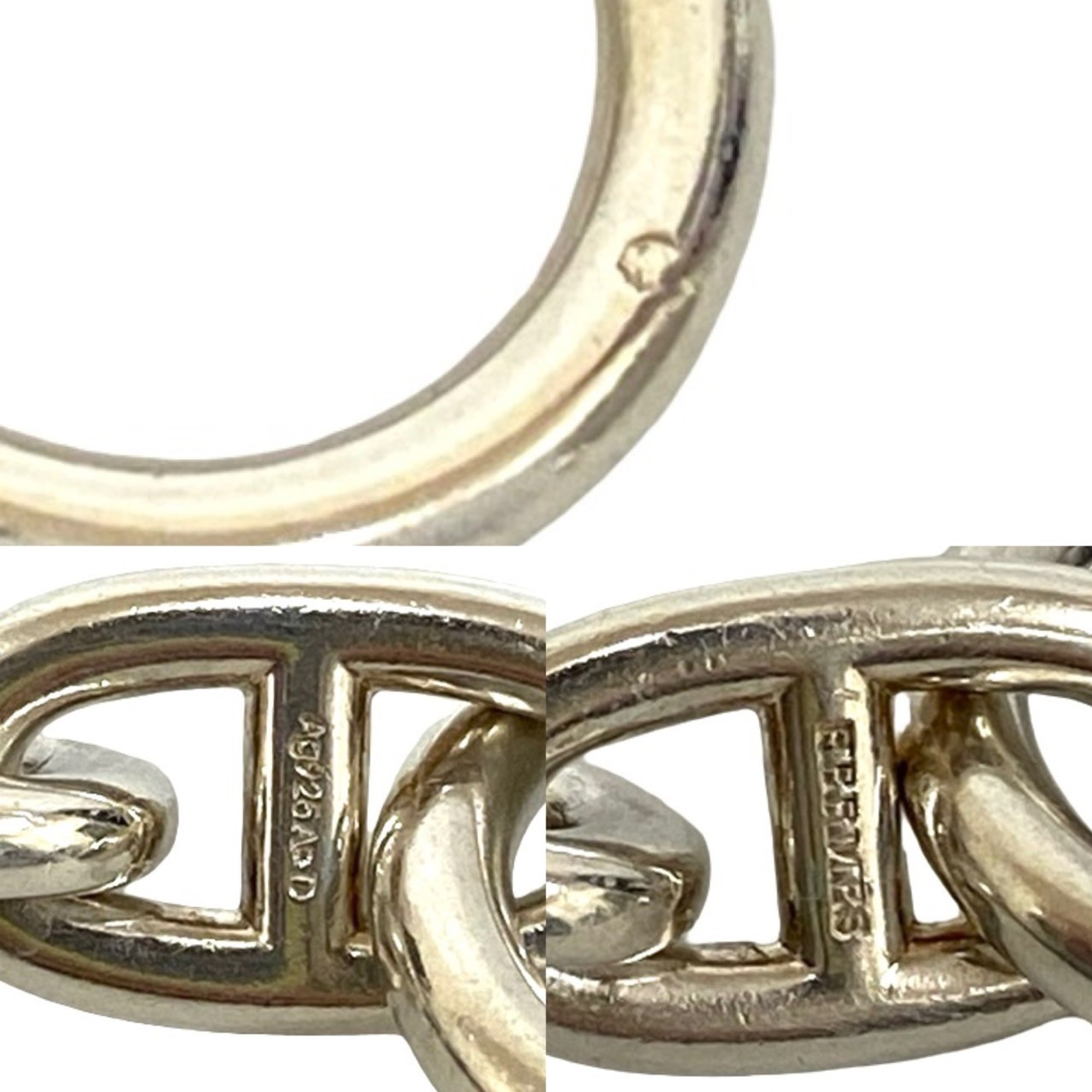 Hermès Chaine d'Ancre GM 12-link Sterling Silver Bra RN0000384