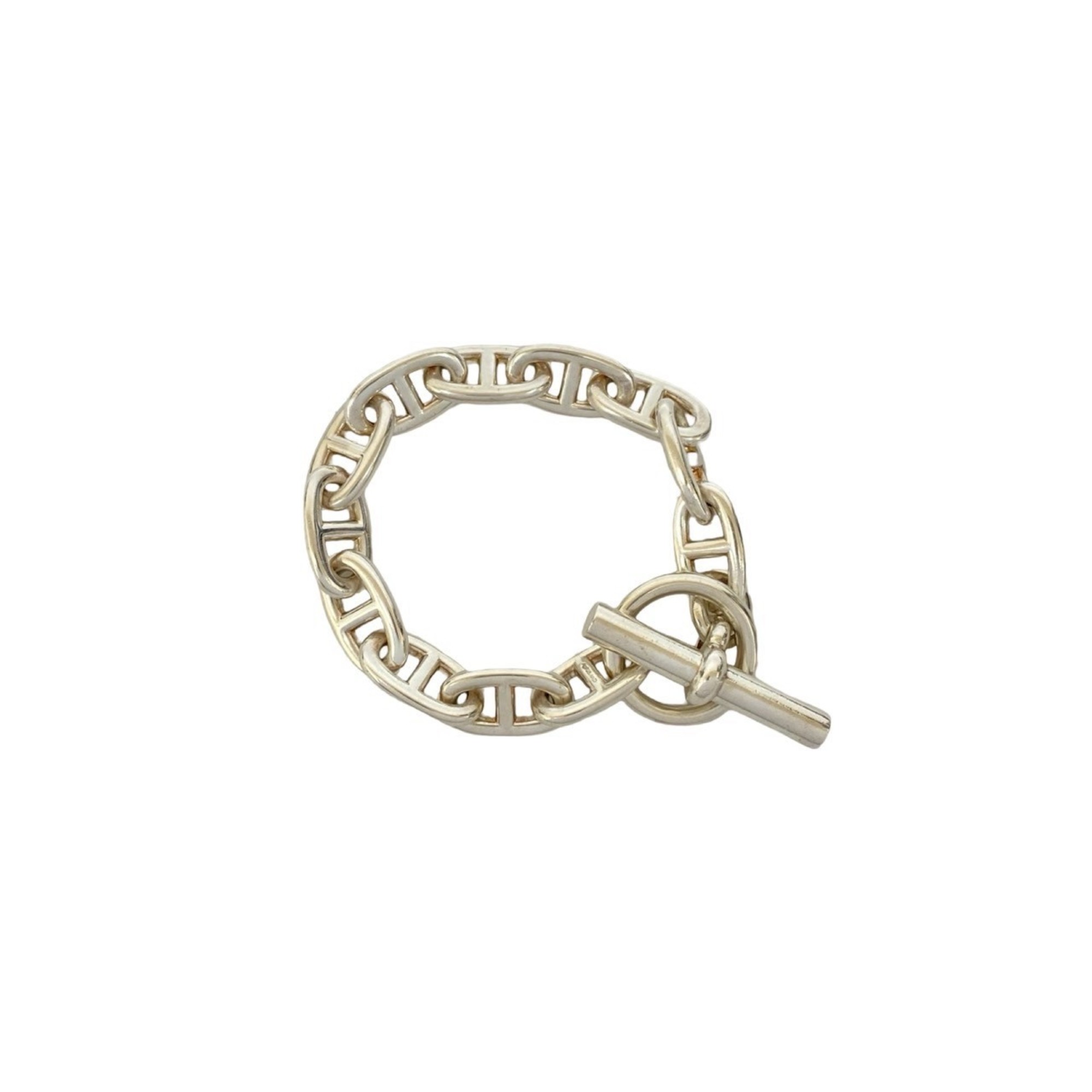 Hermès Chaine d'Ancre GM 12-link Sterling Silver Bra RN0000384