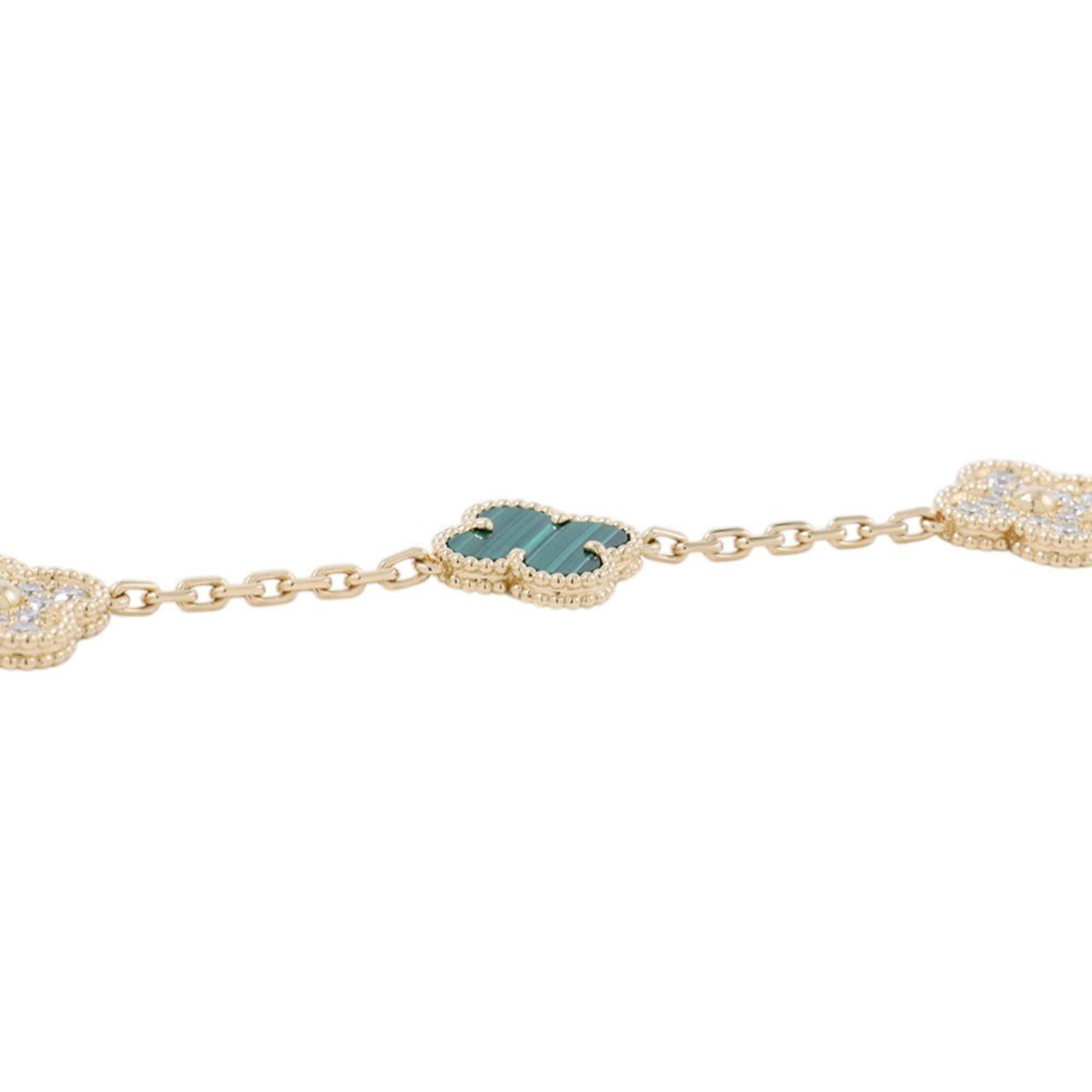Van Cleef & Arpels Alhambra Bracelet, 5 Motifs, Malachite RN0000389