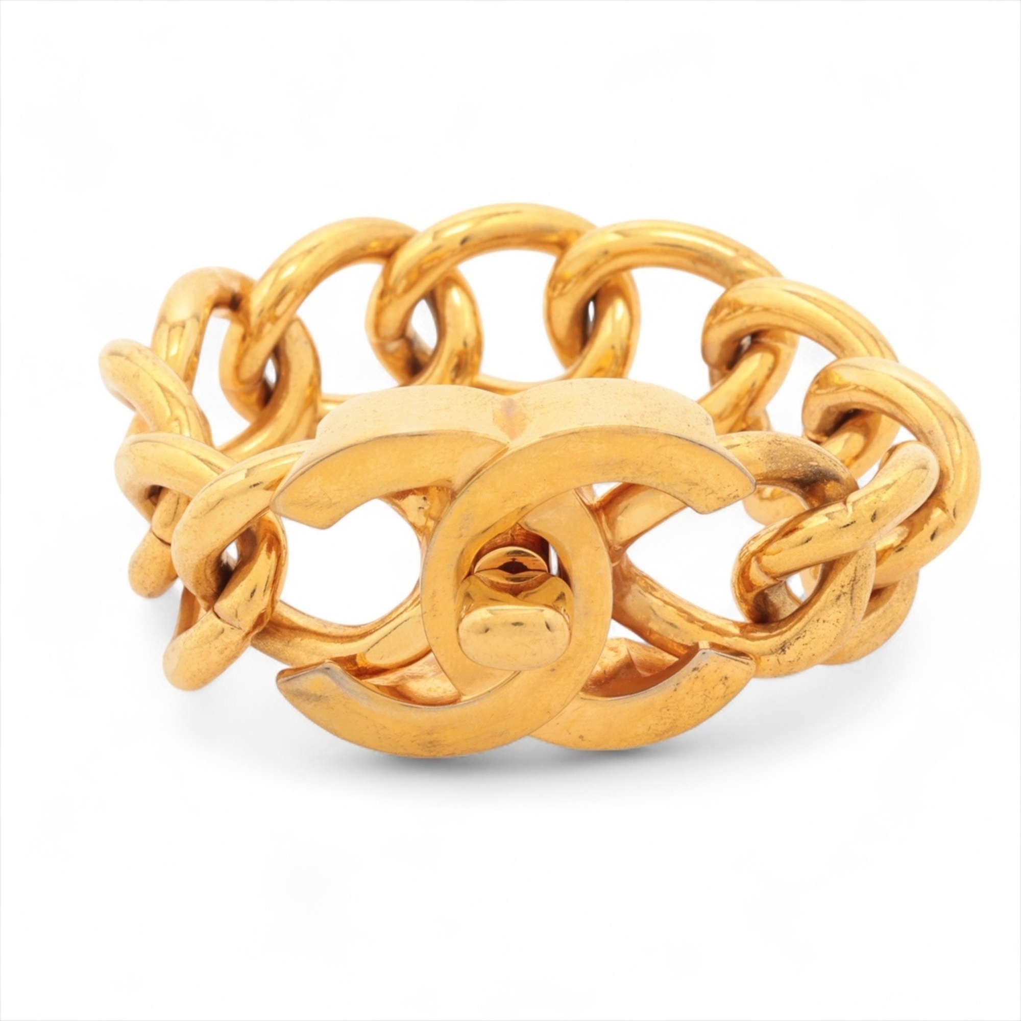 Chanel CHANEL 96A 1996 Coco Mark Turnlock Bracelet G RN0000425