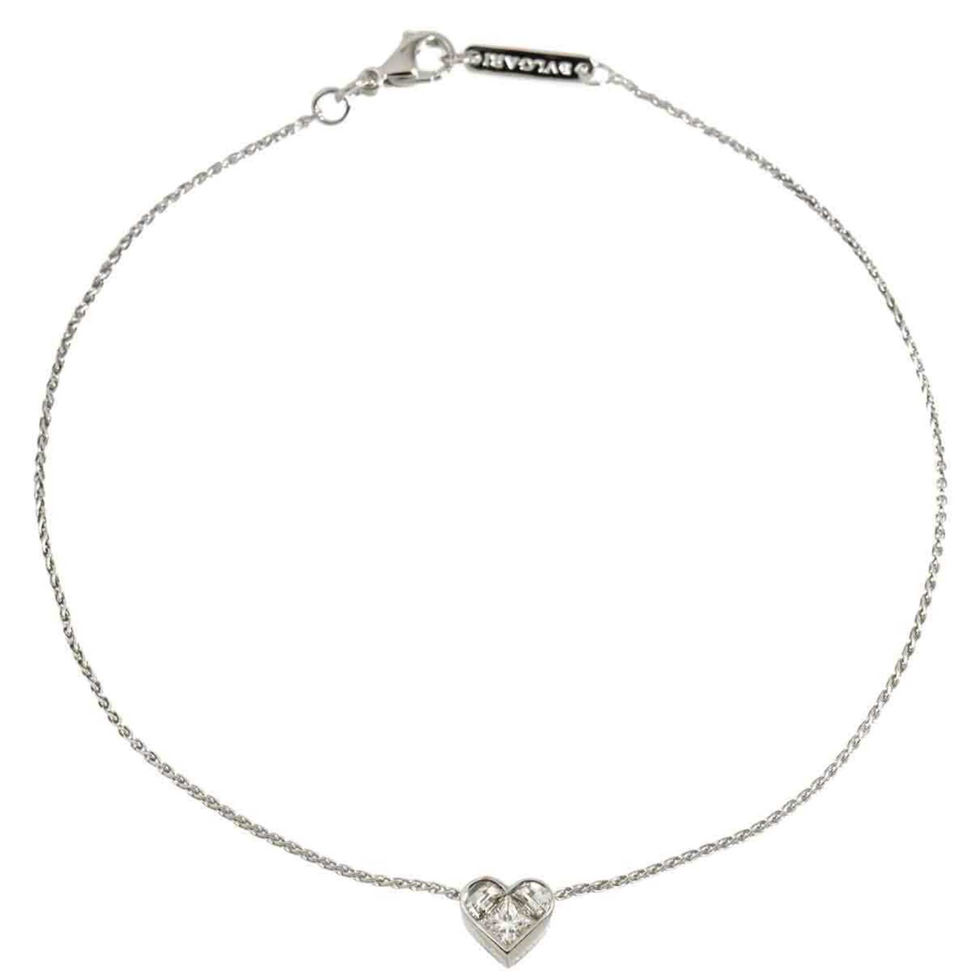 Bvlgari Cuore Heart Diamond Anklet Bracelet RN0000435