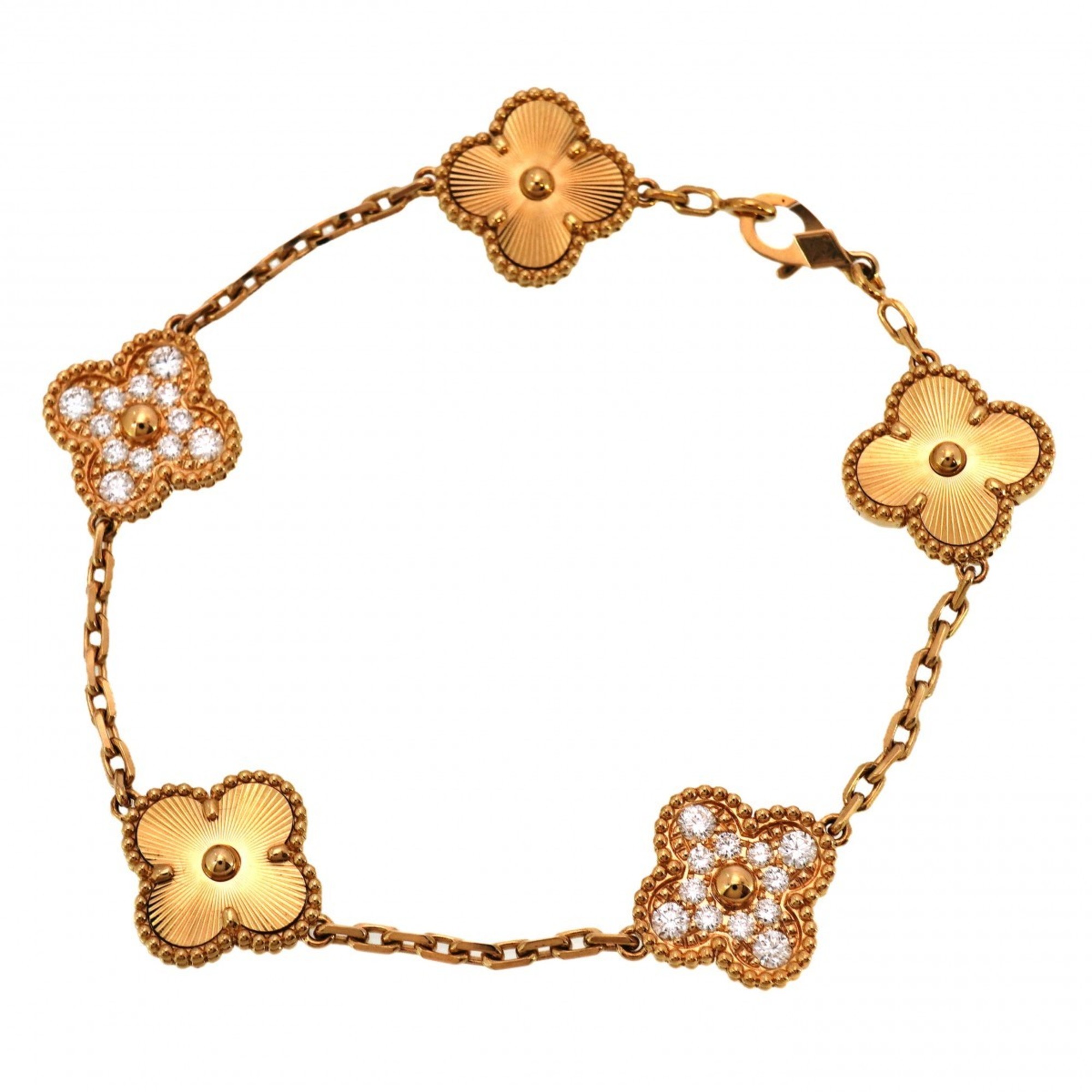 Van Cleef & Arpels Alhambra Guilloched Bracelet RN0000454