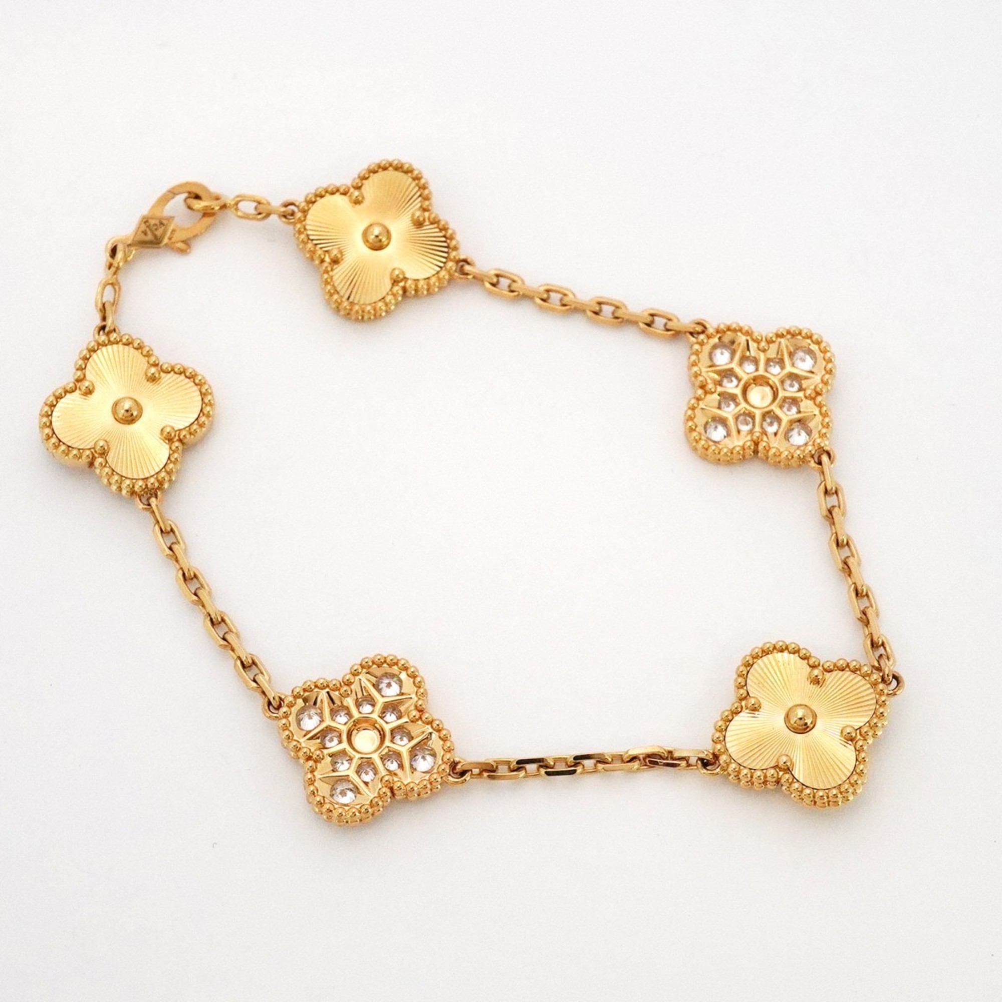 Van Cleef & Arpels Alhambra Guilloched Bracelet RN0000454