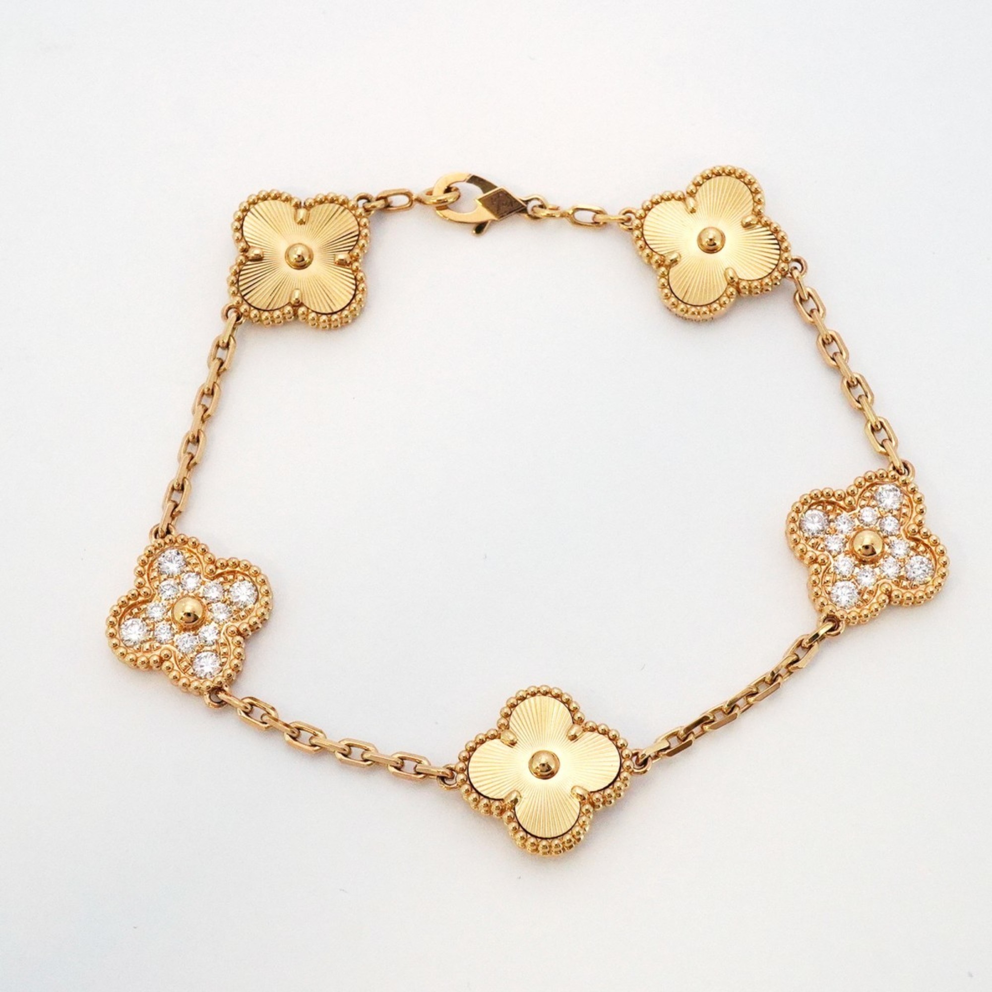 Van Cleef & Arpels Alhambra Guilloched Bracelet RN0000454