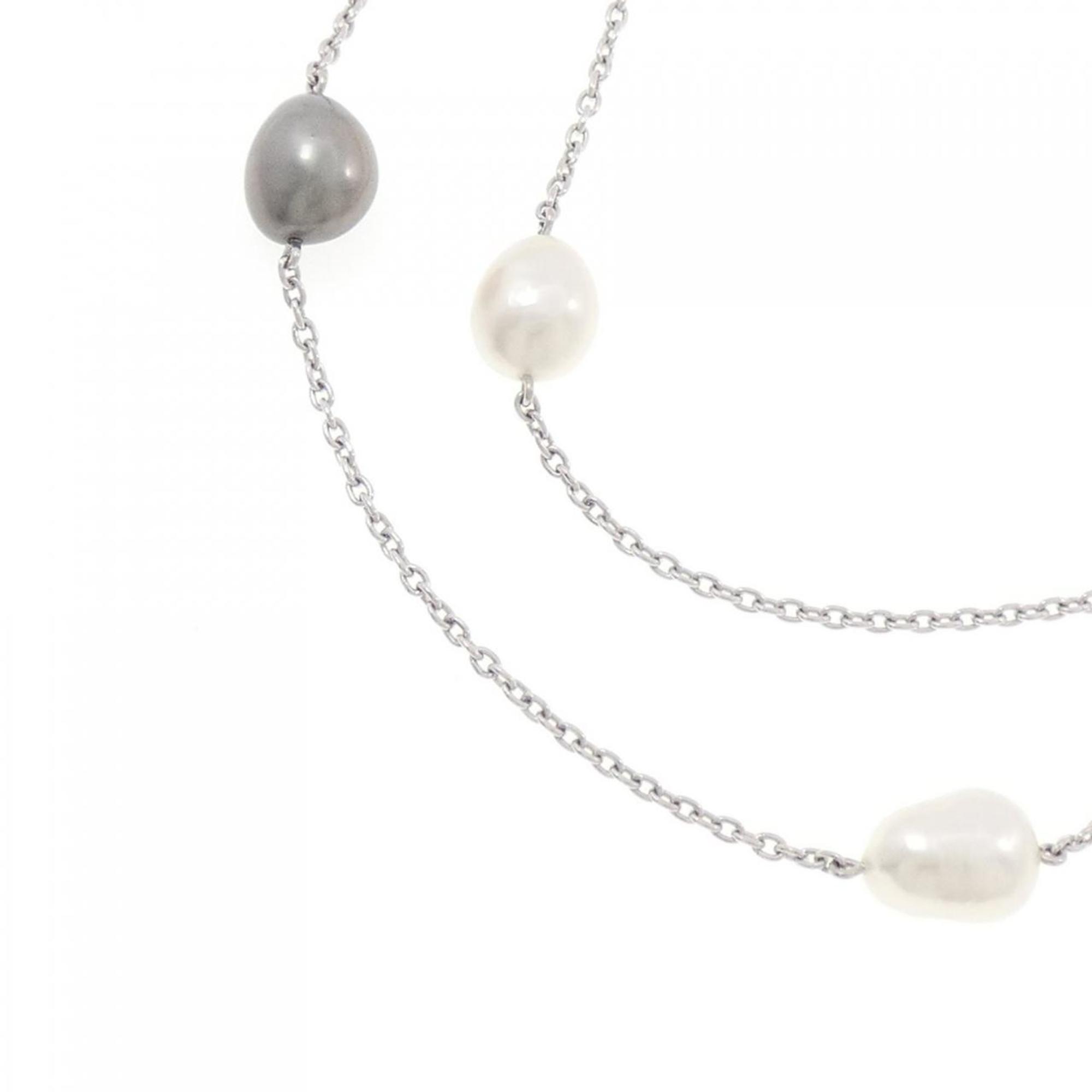 Mikimoto MIKIMOTO White Pearl Necklace and Bracelet Se RN0000580