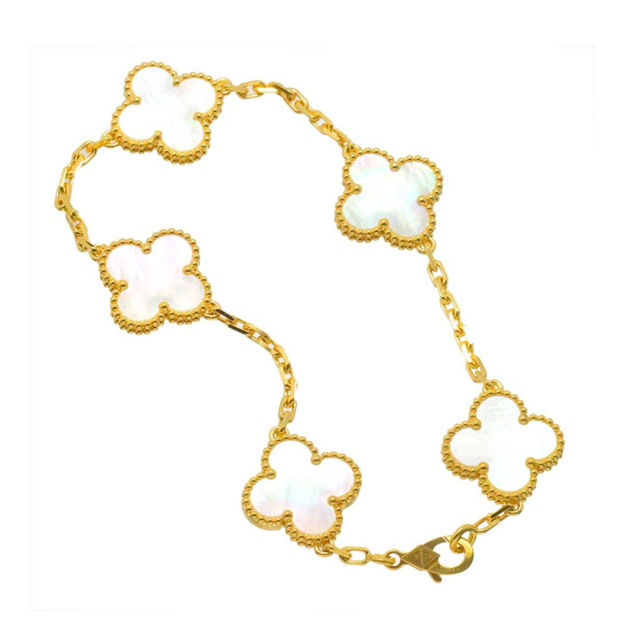 Van Cleef & Arpels Alhambra Shell 5P Bracelet RN0000615