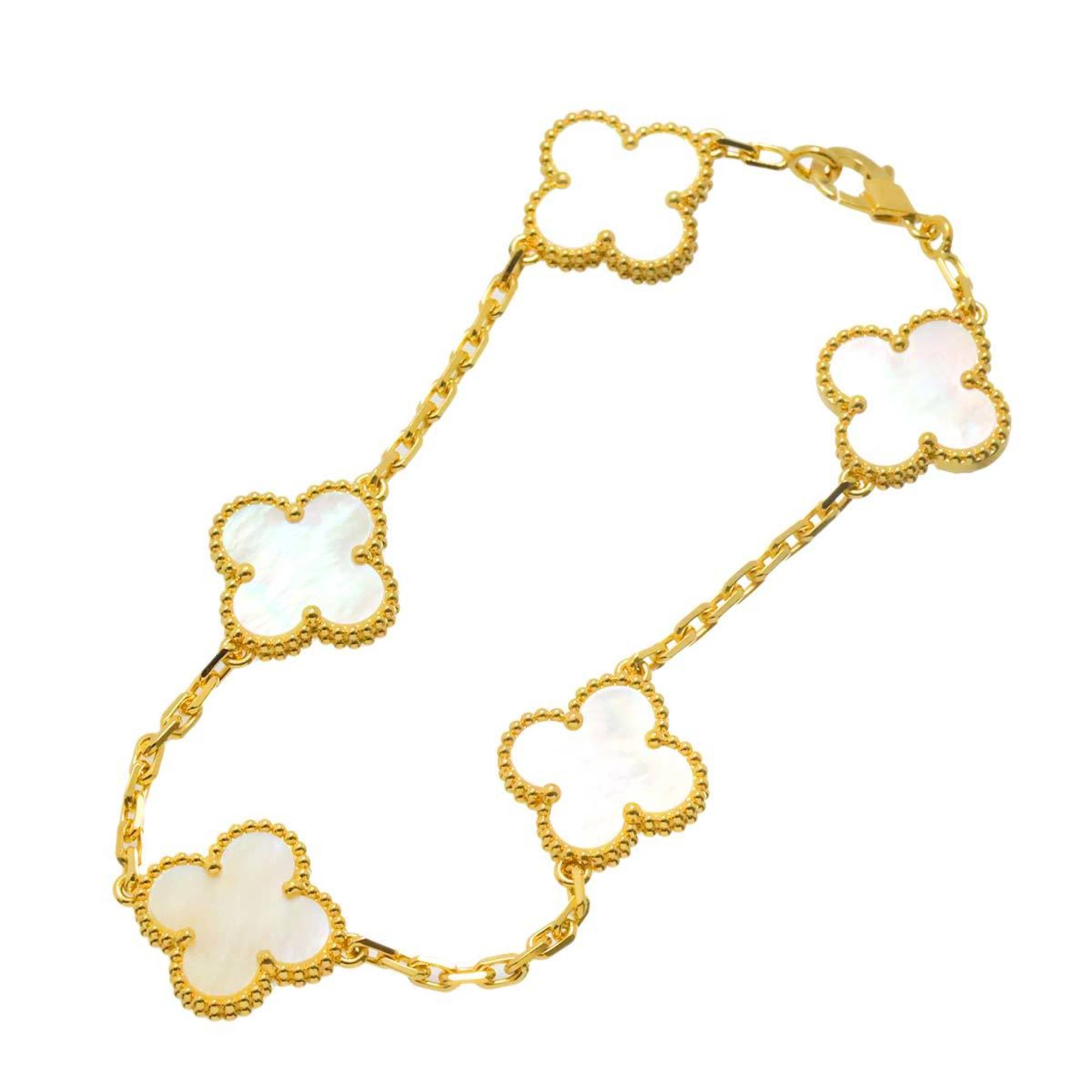 Van Cleef & Arpels Alhambra Shell 5P Bracelet RN0000615