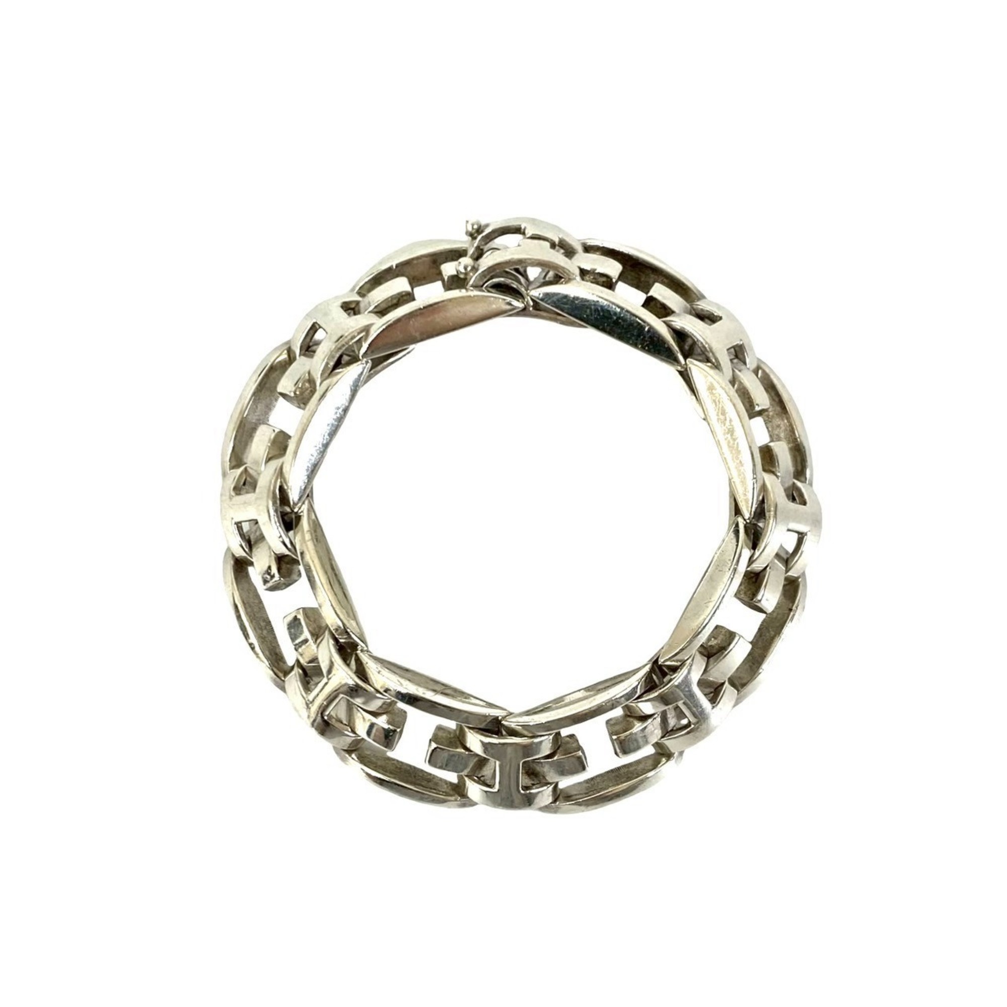 Hermès HERMES Vintage H Motif Sterling Silver 925 Br RN0000664