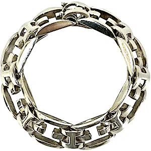 Hermès HERMES Vintage H Motif Sterling Silver 925 Br RN0000664 Hermès HERMES Vintage H Motif Sterling Silver 925 Br RN0000664