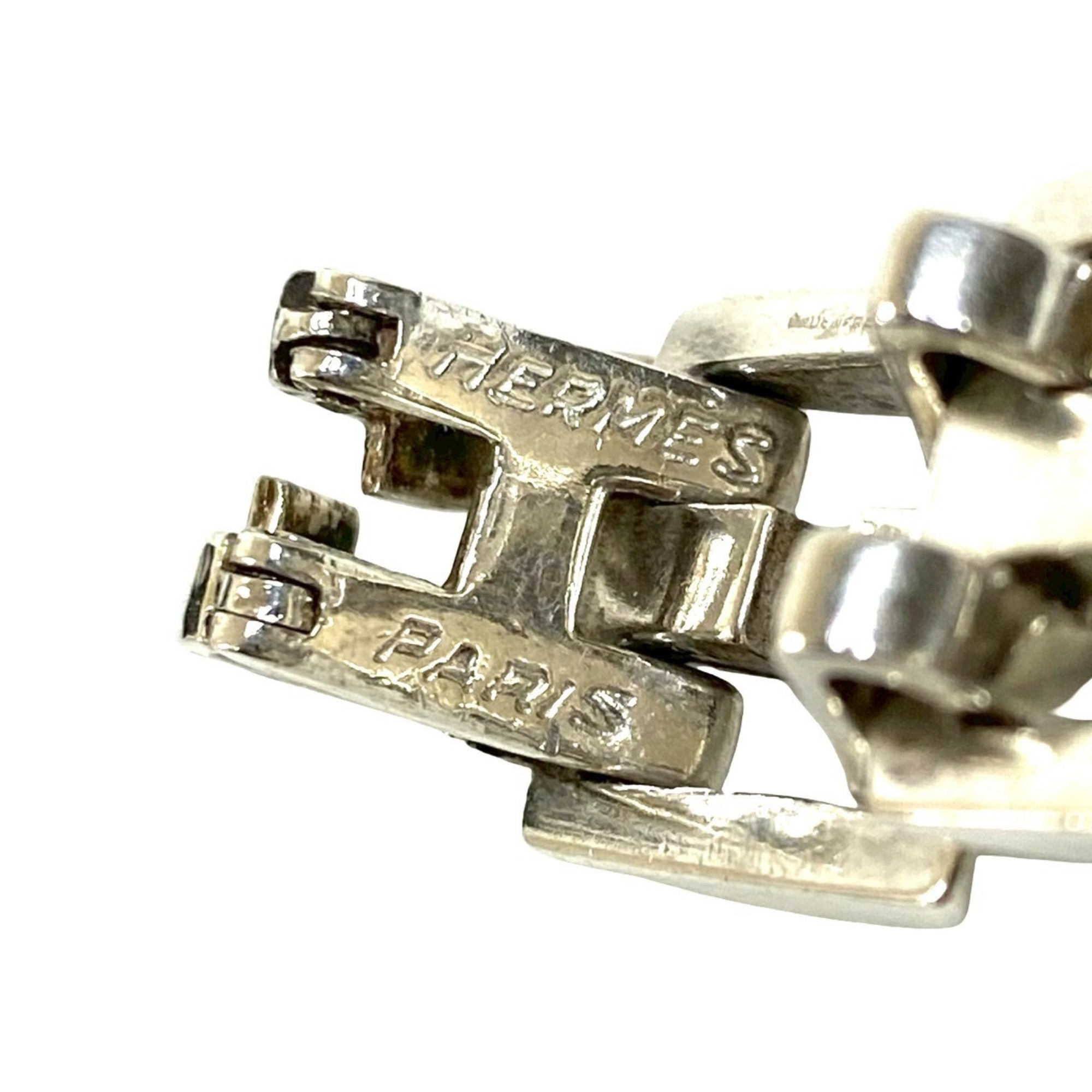 Hermès HERMES Vintage H Motif Sterling Silver 925 Br RN0000664