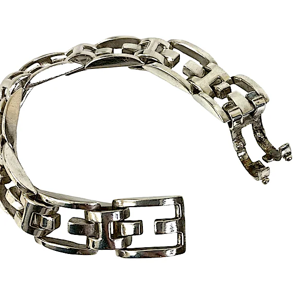 Hermès HERMES Vintage H Motif Sterling Silver 925 Br RN0000664 Hermès HERMES Vintage H Motif Sterling Silver 925 Br RN0000664